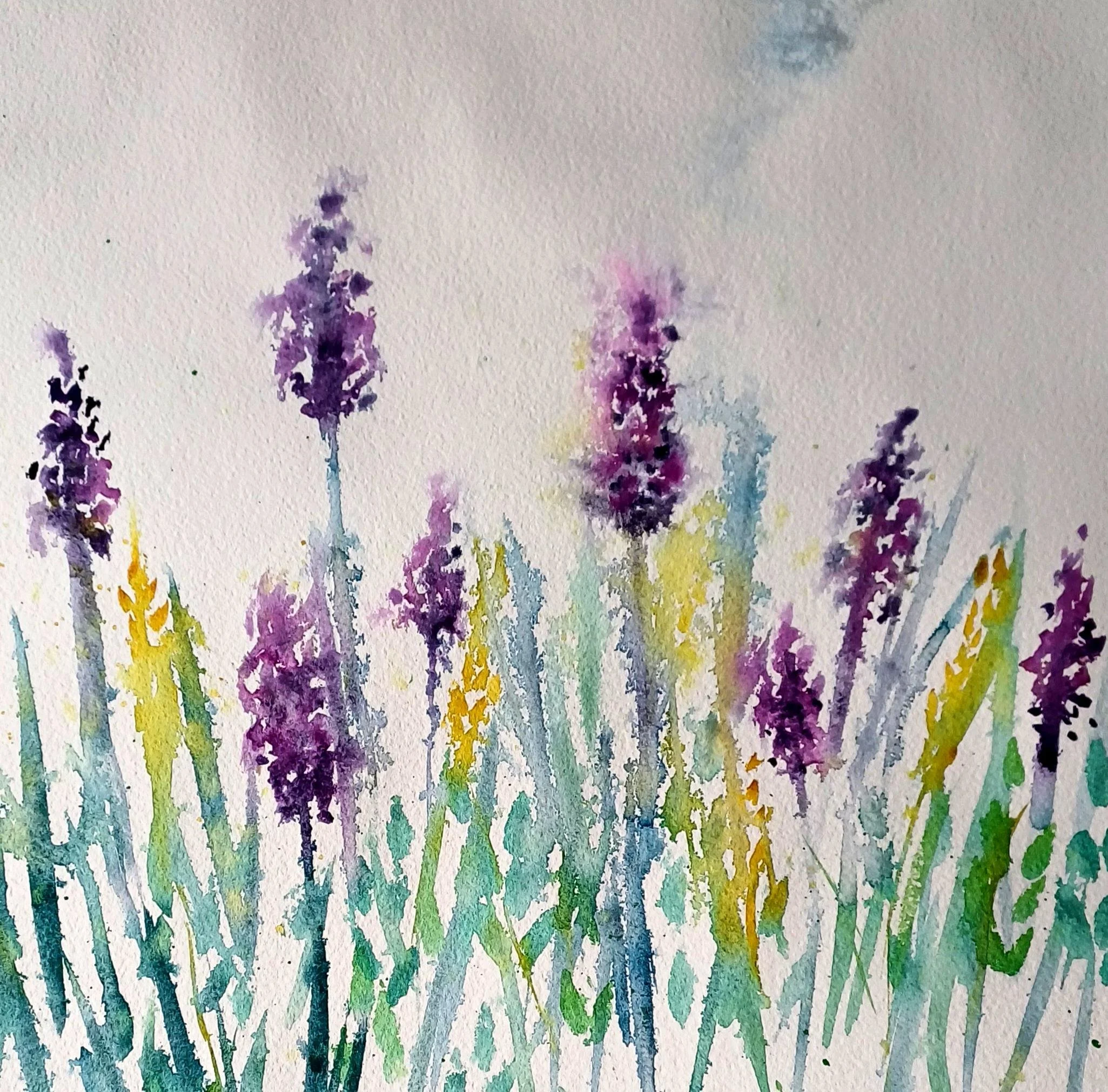 "Wild Lavender"
Watercolour 14 x 14" in mount
£80.00 + postage (UK)