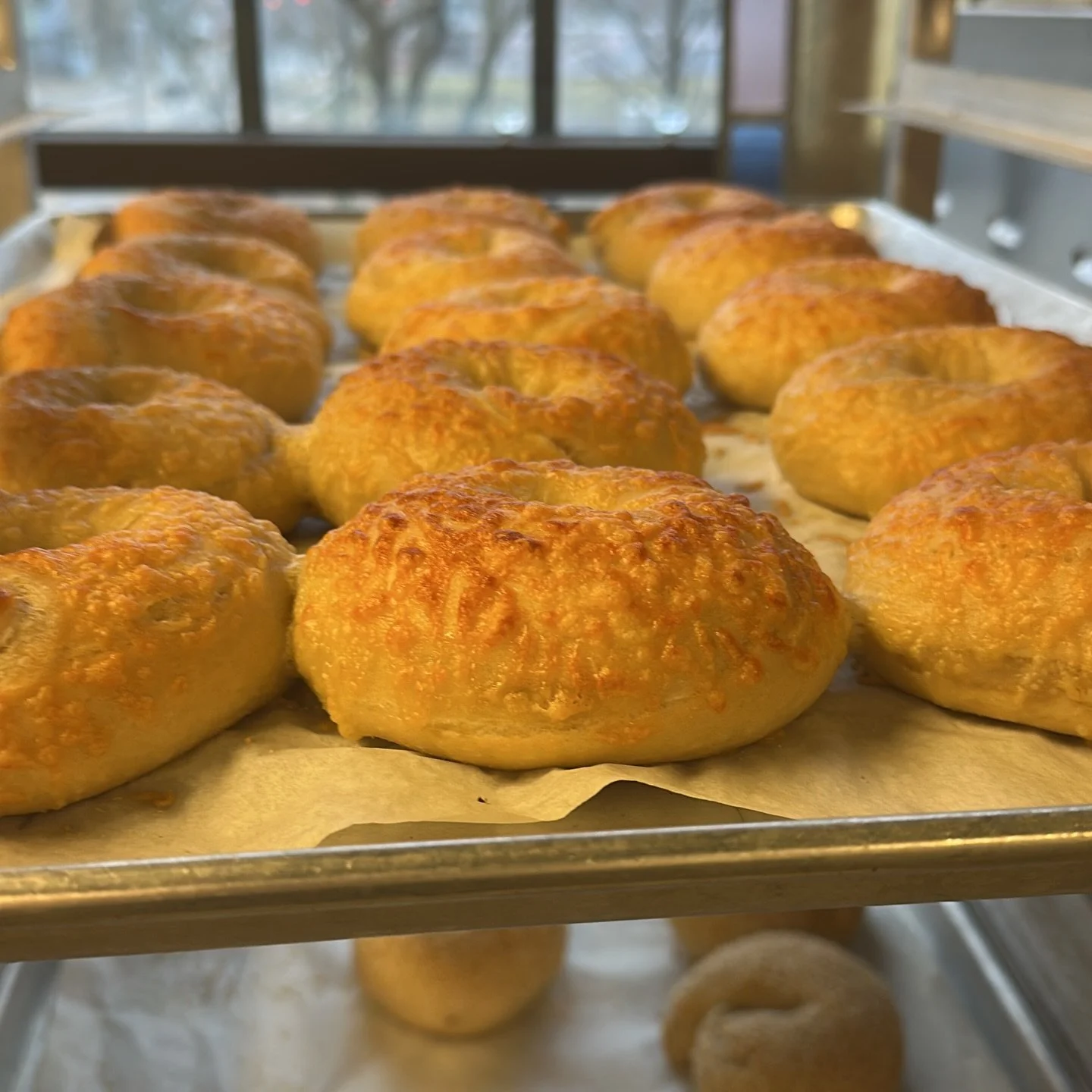 We usually take all our extra bagels to the Sun Prairie market but it&rsquo;s off today so we have some rollingggg around in the kitchen text or call 608-234-3661 to inquire or to claim ❤️❤️❤️
