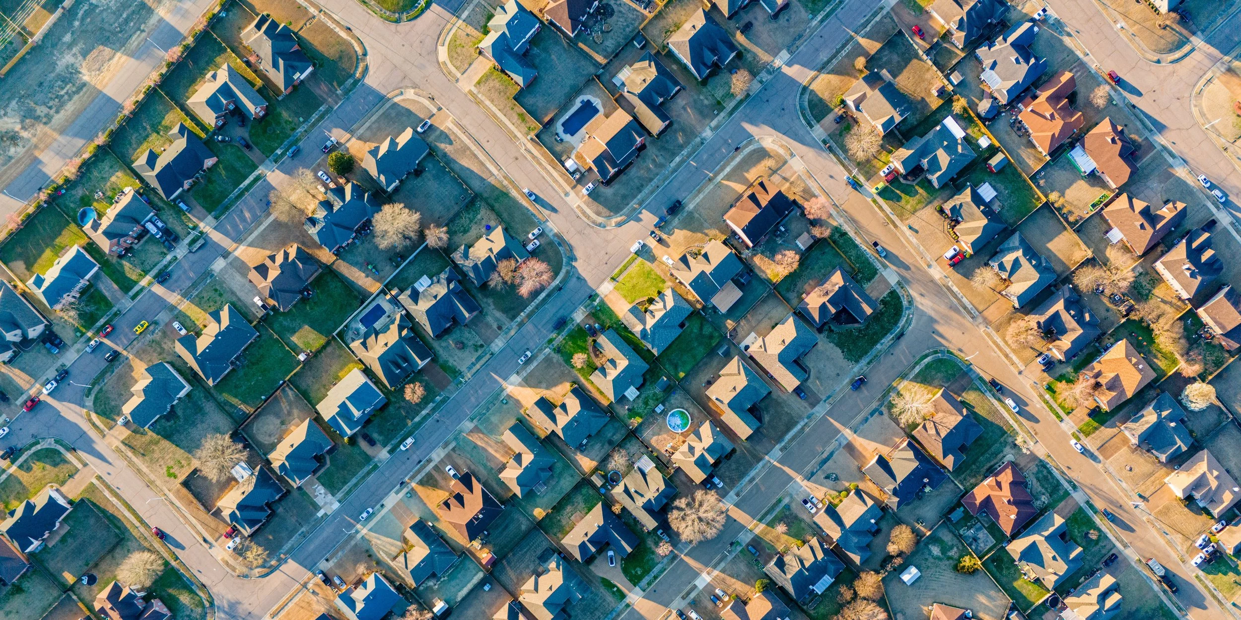 Arial Drone Photo of Suburban Memphis, TN