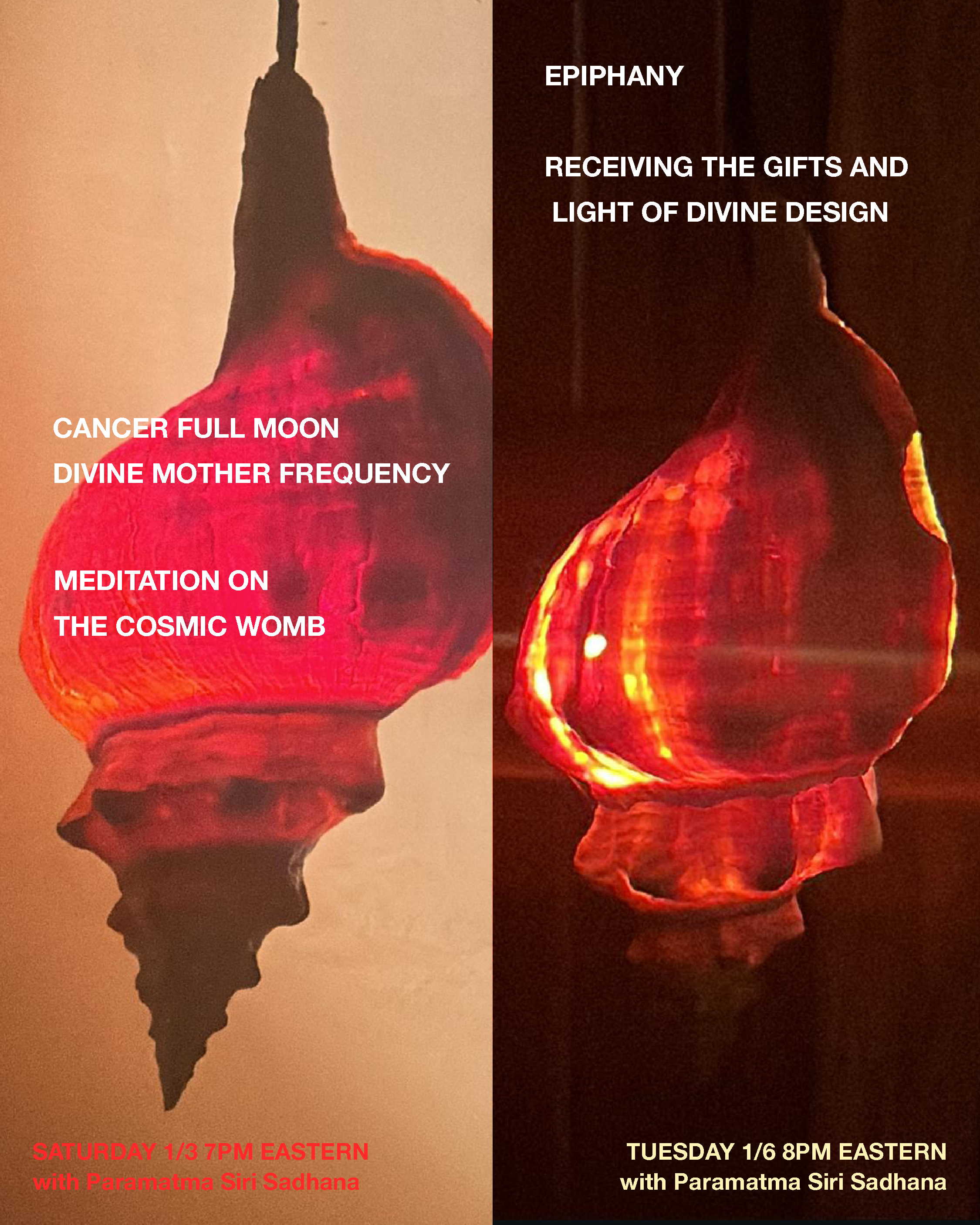 Both Classes: Cancer Full Moon Saturday 1/3 & EPIPHANY Tuesday 1/6