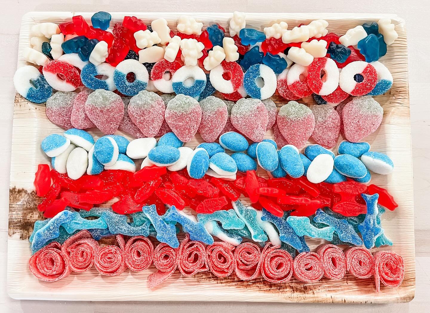 Who&rsquo;s ready for July 4th? We can&rsquo;t wait for parties and picnics and fireworks!! 🇺🇸 And if you need something festive to bring, just send us a DM and we can make you a tray that will be the hit of the party, or stop by for the cutest spa