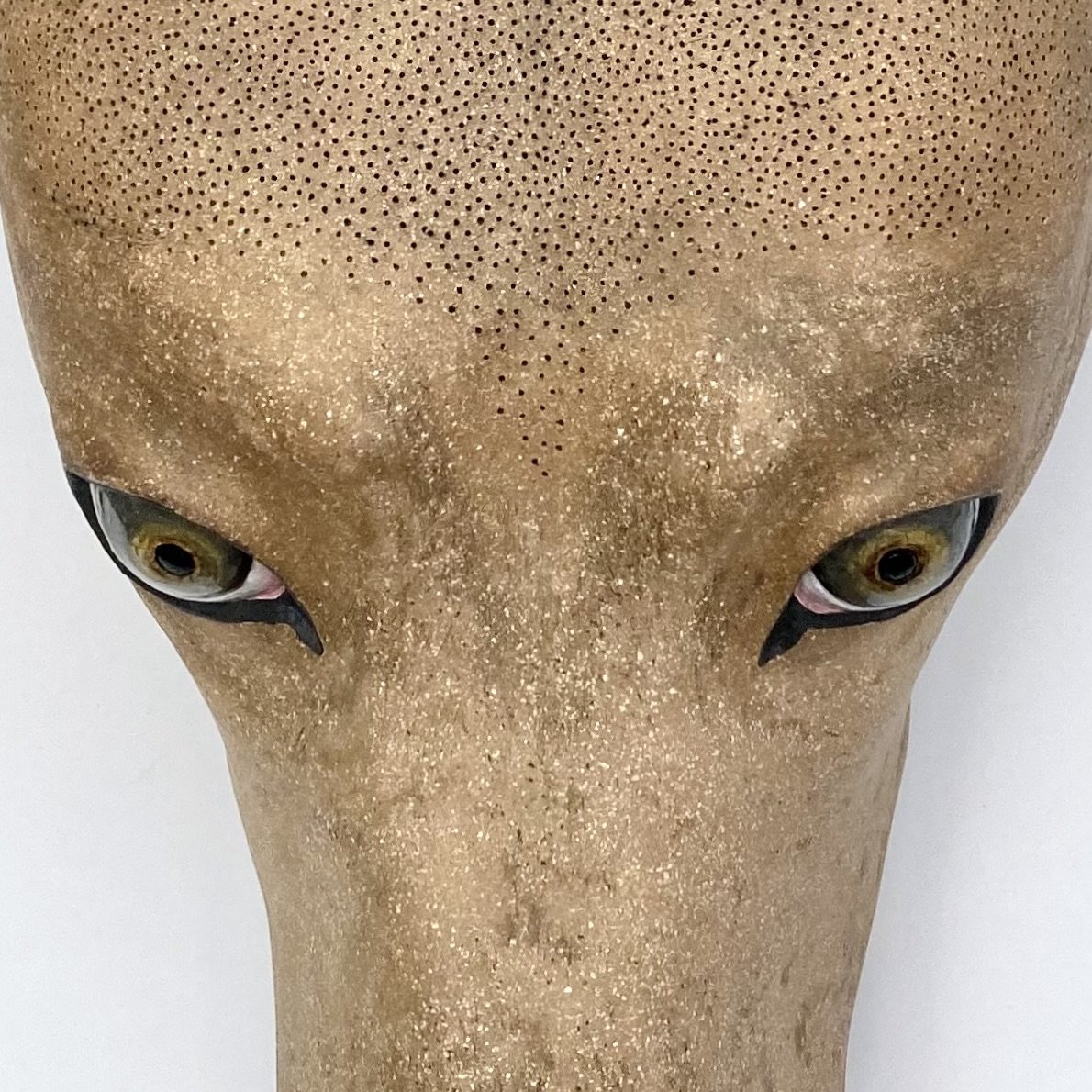       
  
     Love Too Quickly   ceramic, cardboard paper, graphite, poem by George Kuchinsky, 7.5 feet tall, dog head: 15" x 9" x 6", 2026  


  
 #block-a6e836818c5670b54493 {
    
    --stroke-style: none;--stroke-thickness: 6px;
    
      
    