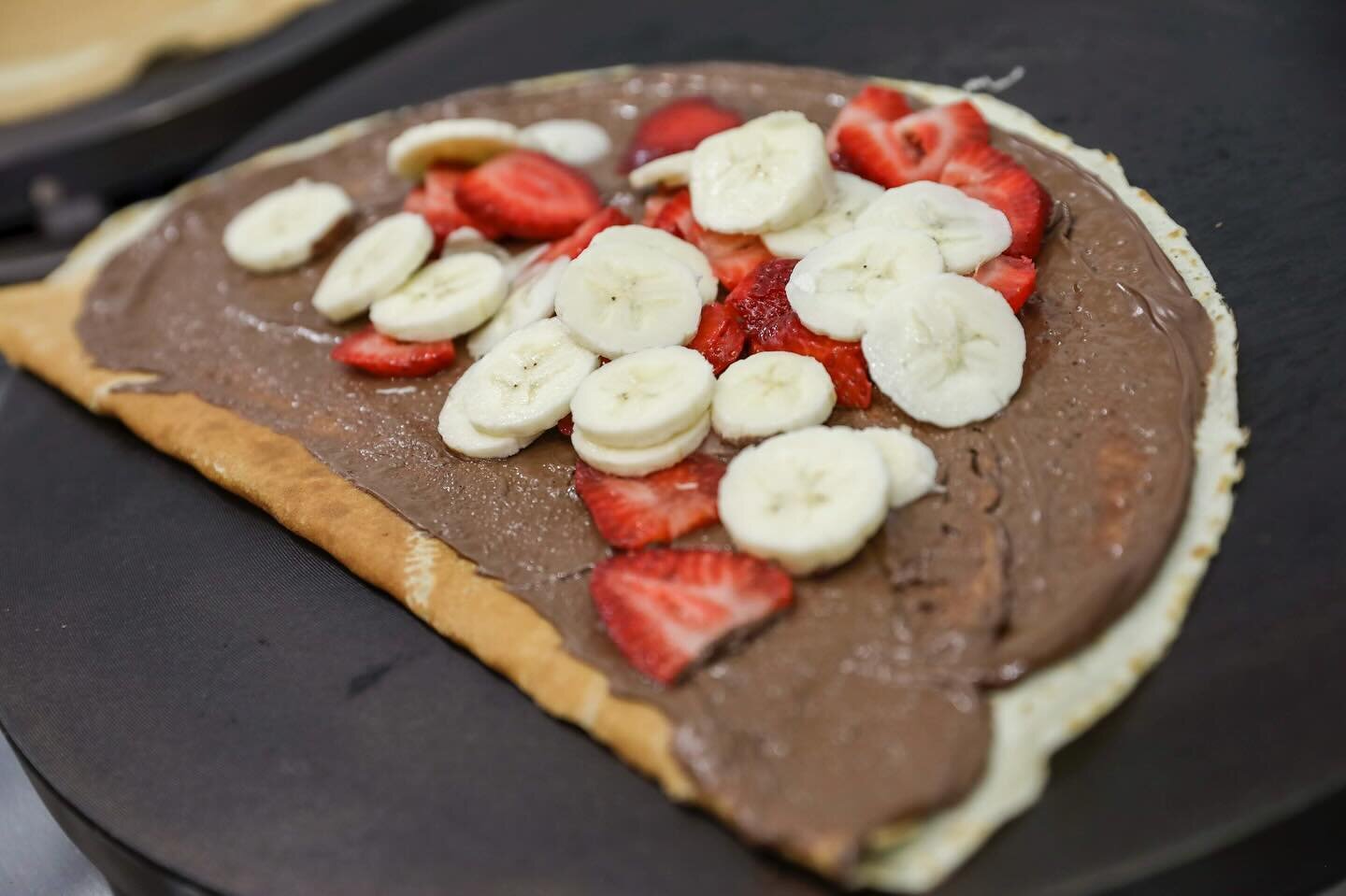 As sweet as it gets&hellip;banana &amp; strawberries on delicious Nutella!