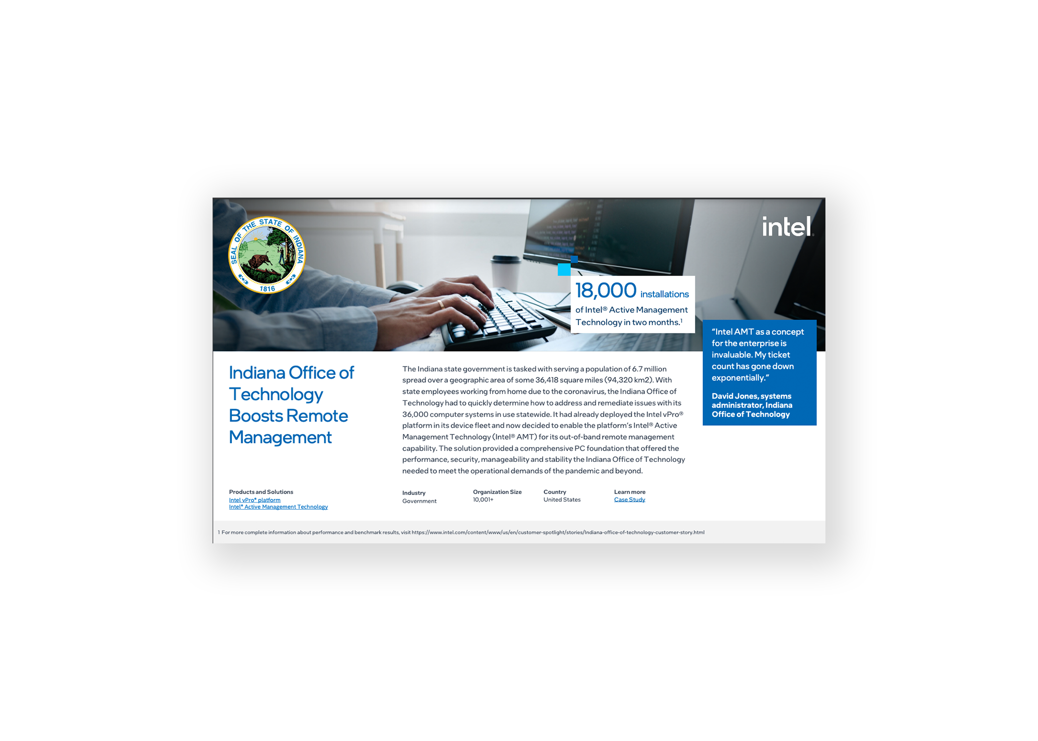 Indiana Office of Technology Customer Success Story