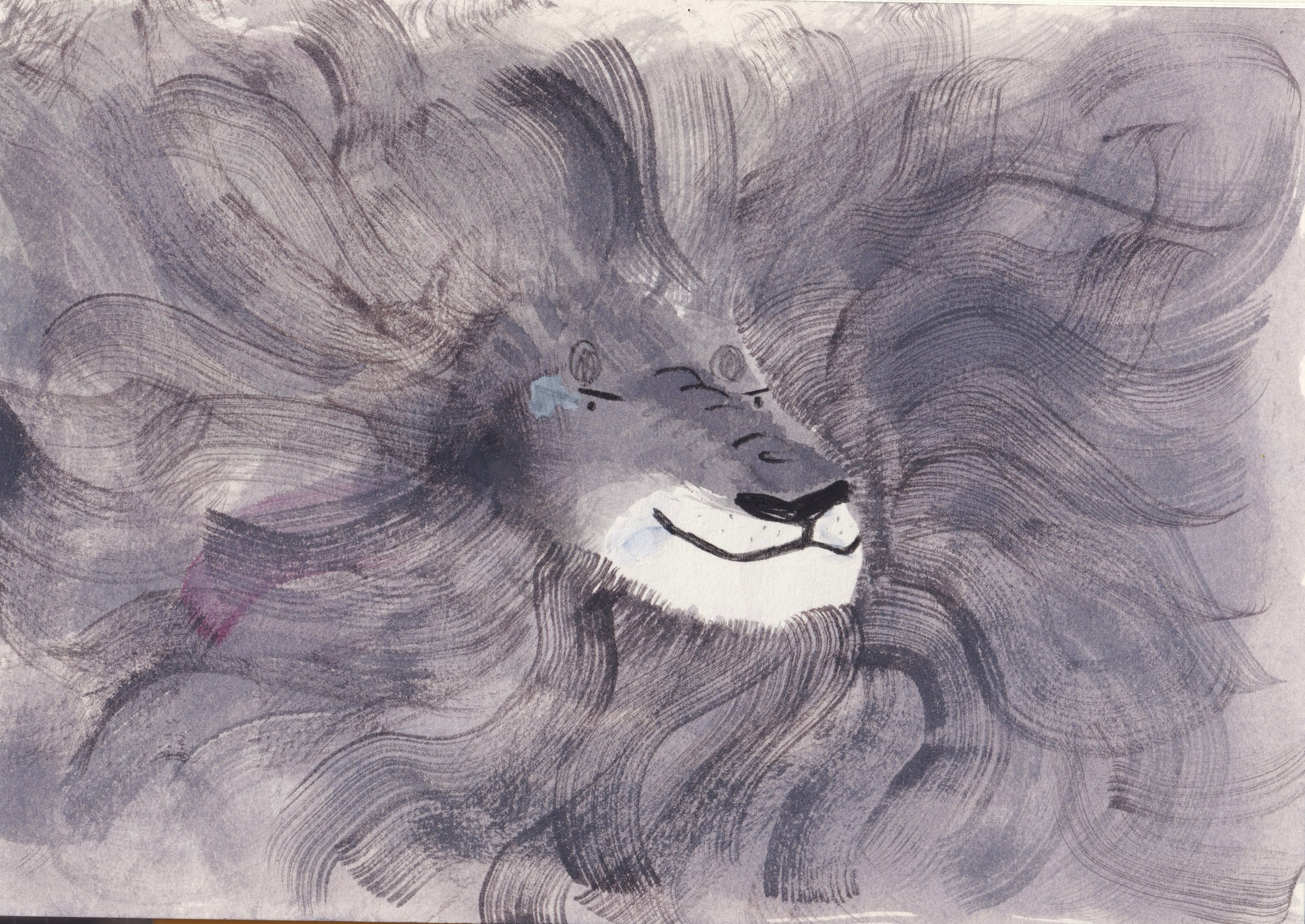 Early sketch of Lion's mane