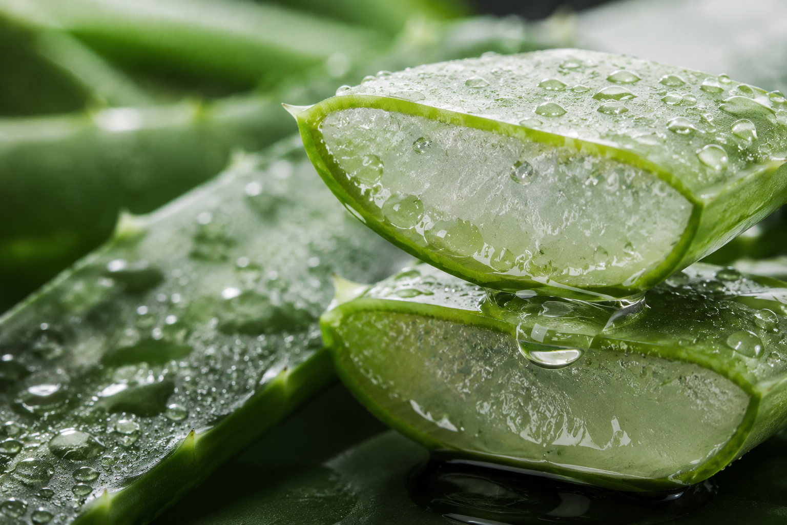 ALOE VERA
Renowned for its soothing and hydrating properties, Aloe Vera replenishes moisture while calming and protecting the skin.
