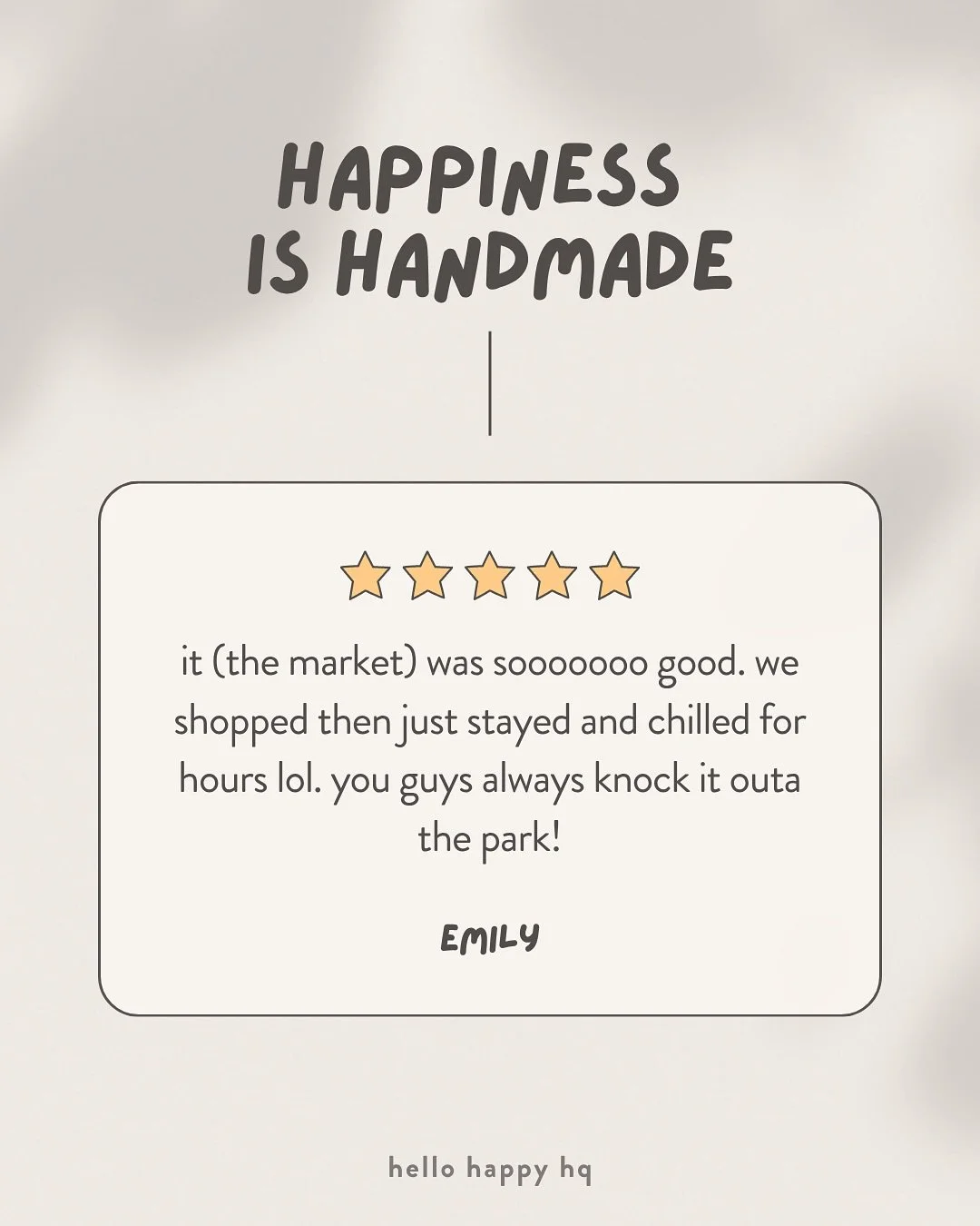 creating a full, fun shopping experience is always the goal, so reviews like this really hit π₯Ή 
thank you! π