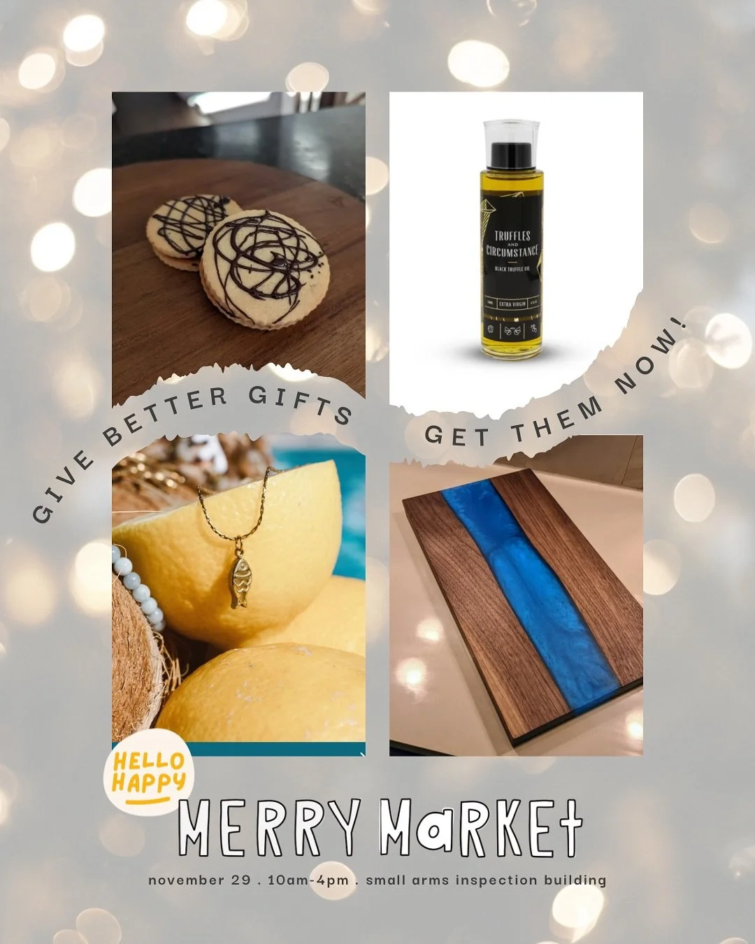✨meet the makers✨
Find unique, local, and made by hand products at MERRY MARKET &mdash; crafted with care, inspired by creativity.

be sure and check out&hellip;
@madremia.bakery 
@trufflestance 
@unsaltedhoney 
@thehunterhouseshop 

🎄Merry Market
?