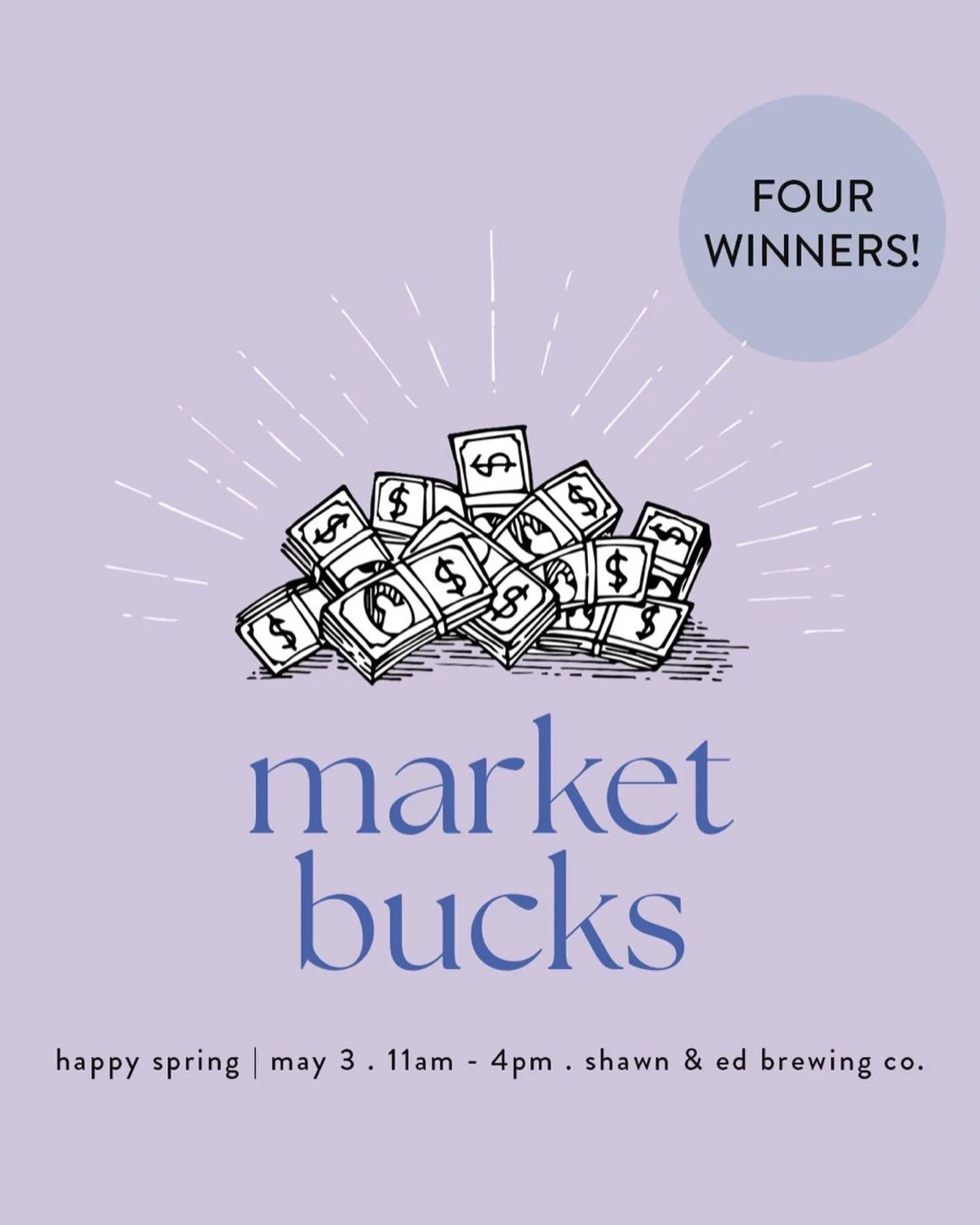 🌷giveaway🌷

Our OG giveaway is BACK in whirlwind fashion! who wants to win MARKET BUCKS to shop happy spring? we will be giving you 4 chances to win!

each winner will receive $25 to spend towards goods from any of our amazing makers during show ho