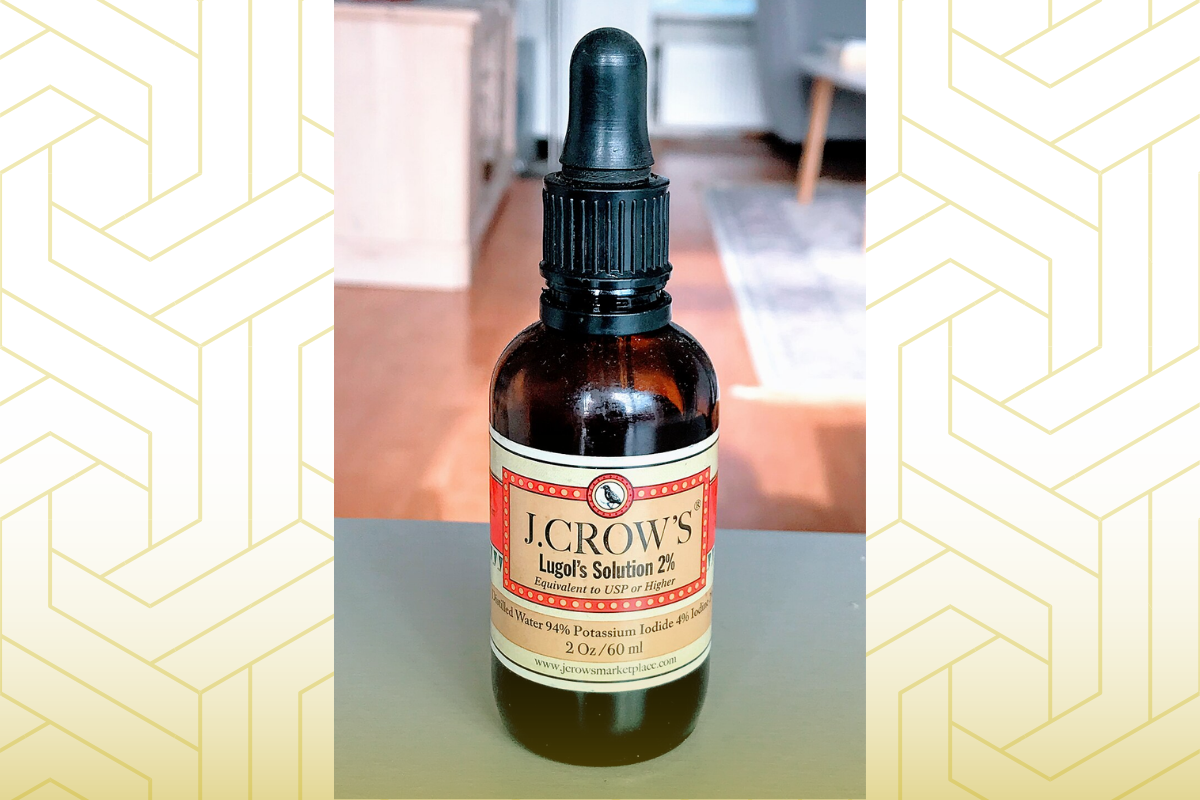 bottle of j.crow's lugol's solution.