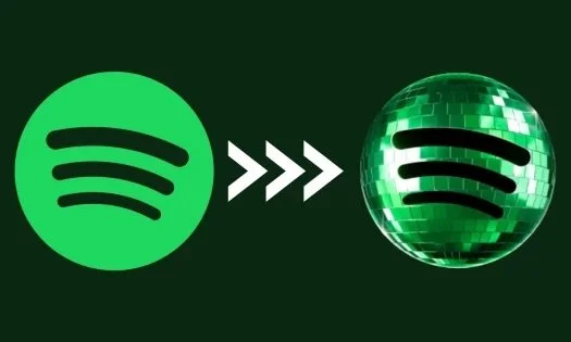 Spotify's new logo versus it's old logo.