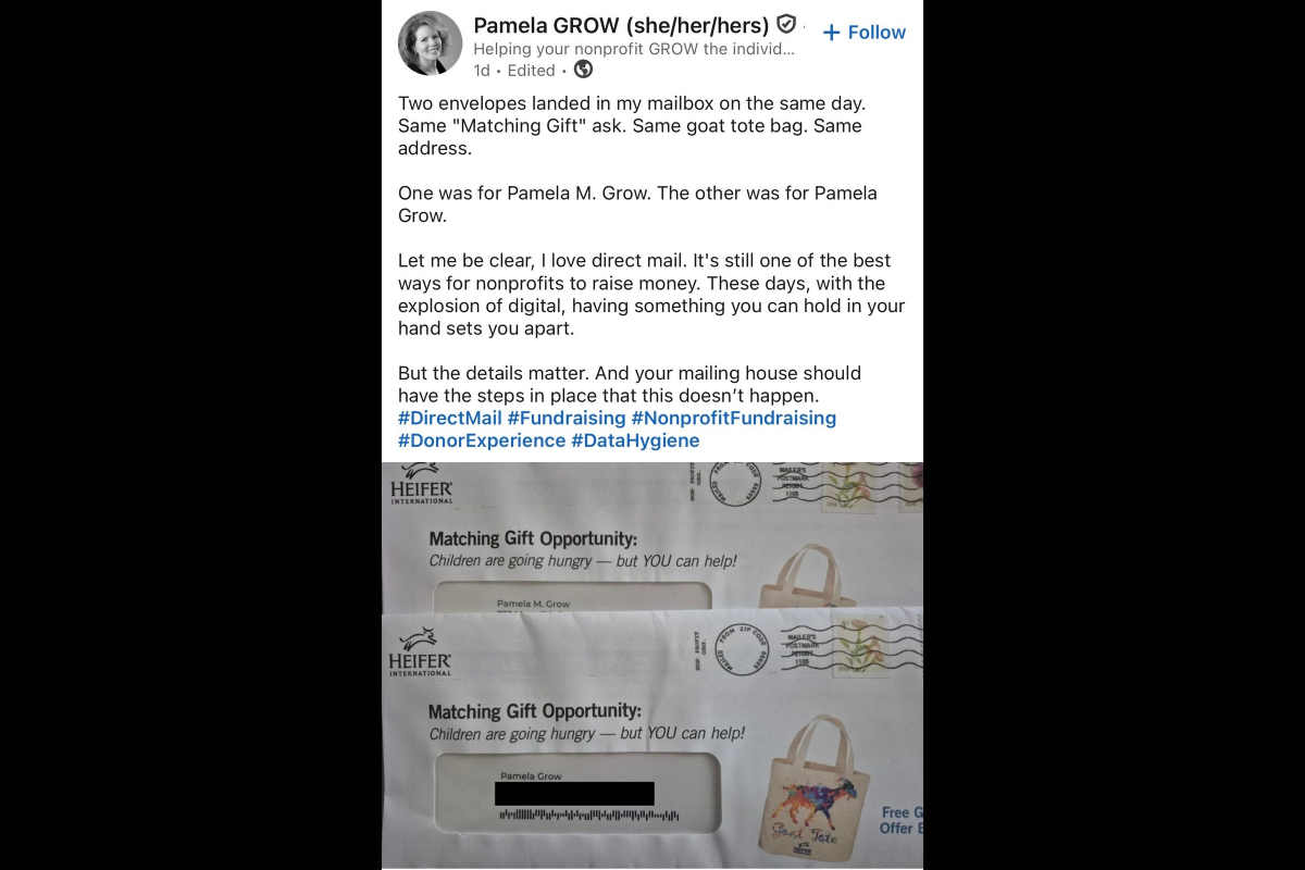 A screenshot of a LinkedIn post from Pamela GROW, linked in text.