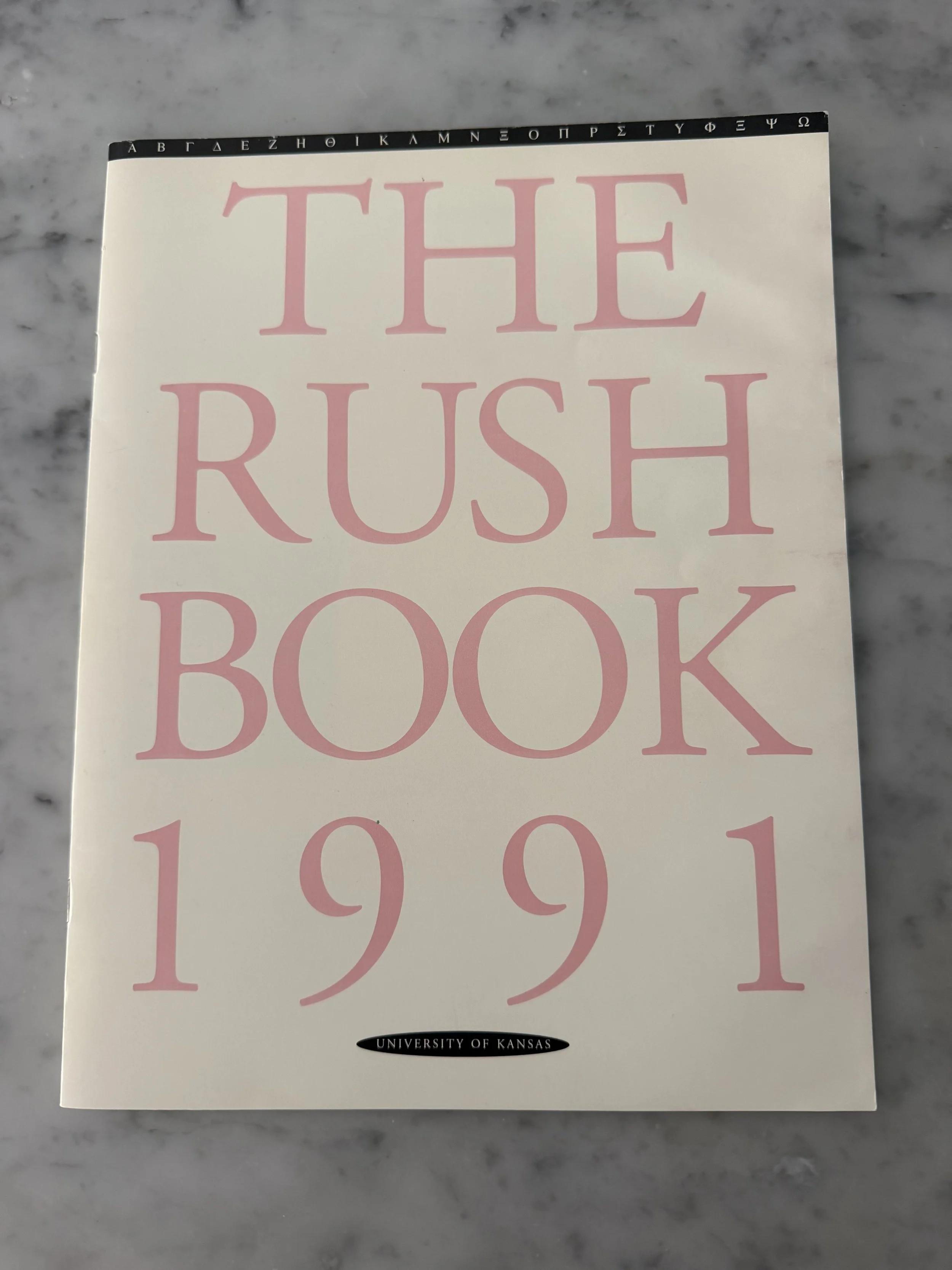 Photo of a booklet that says "The Rush Book 1991"