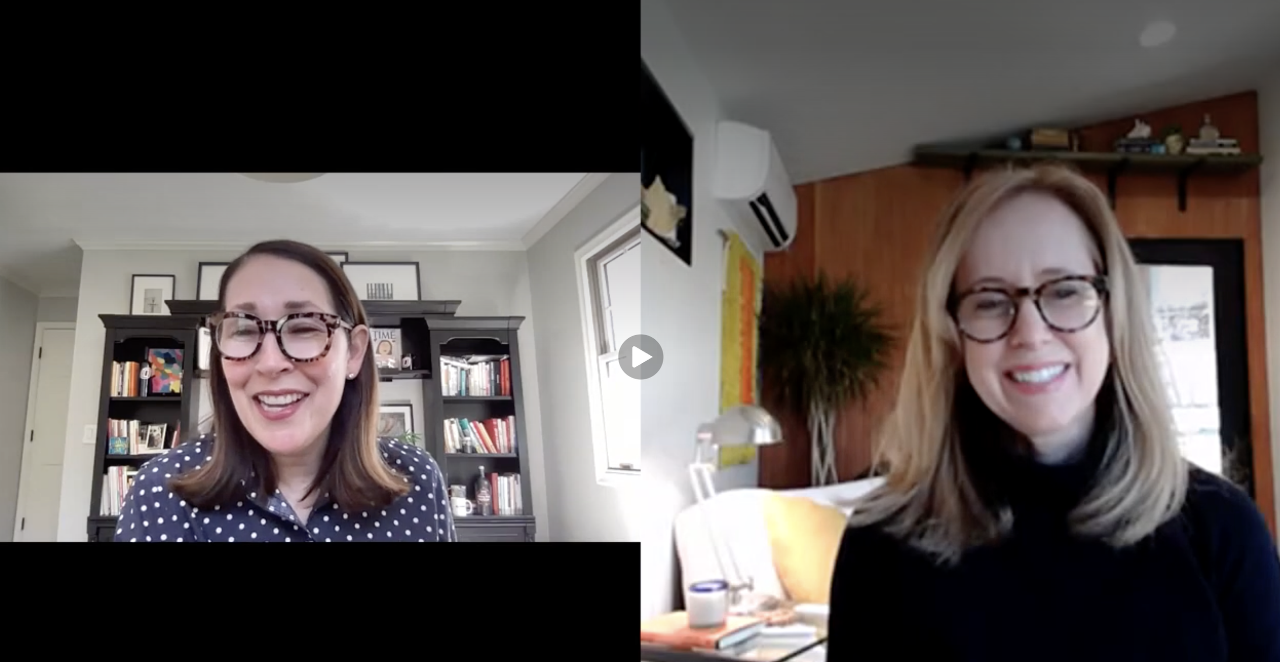 Screenshot of a video chat between Erin Owen and Teresa Paulsen