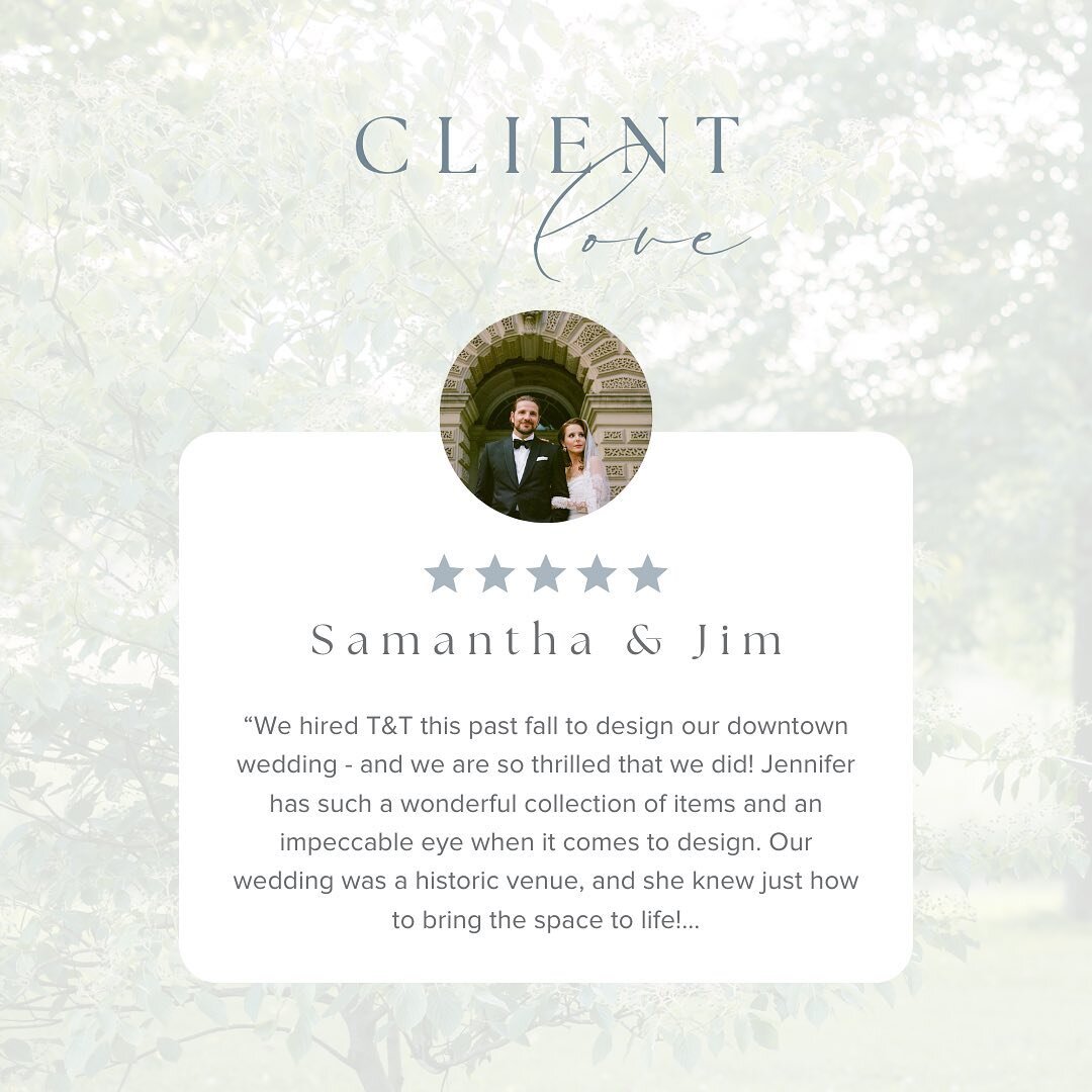 A new month and a new T&amp;T review! Seriously, how is it March 1st already?? 

I&rsquo;m feeling so thankful for our incredible clients and the kindest words like these from Sam &amp; Jim:

&ldquo;We hired T&amp;T this past fall to design our downt