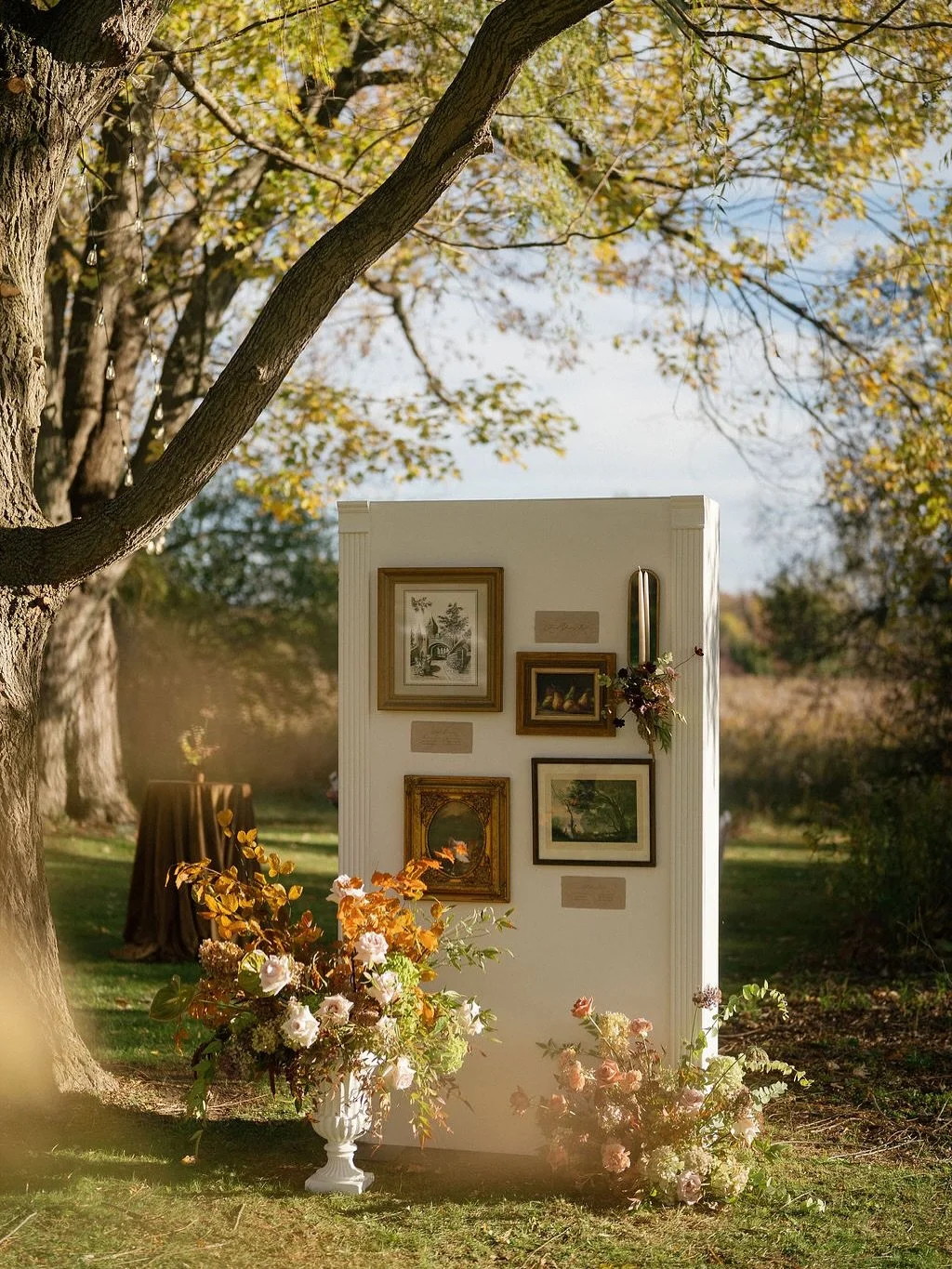 Autumnal Reverie 🍂 | Part IV  Find Your Seat &mdash; A statement piece turned work of art &mdash; the seating chart wall stood gracefully between the cocktail hour and reception, guiding guests through a moment of beauty before the next chapter of c