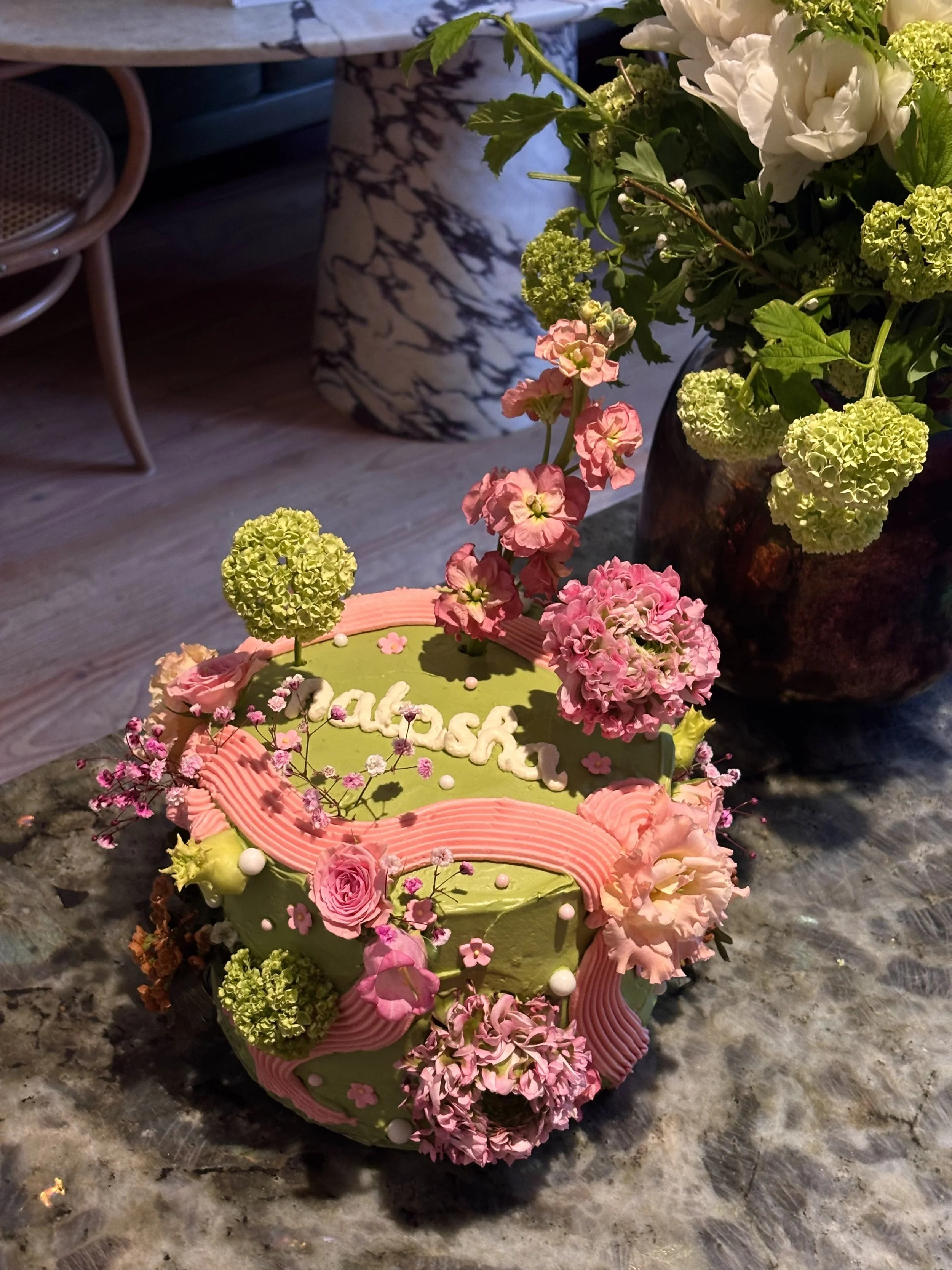 Matcha Strawberry Cake