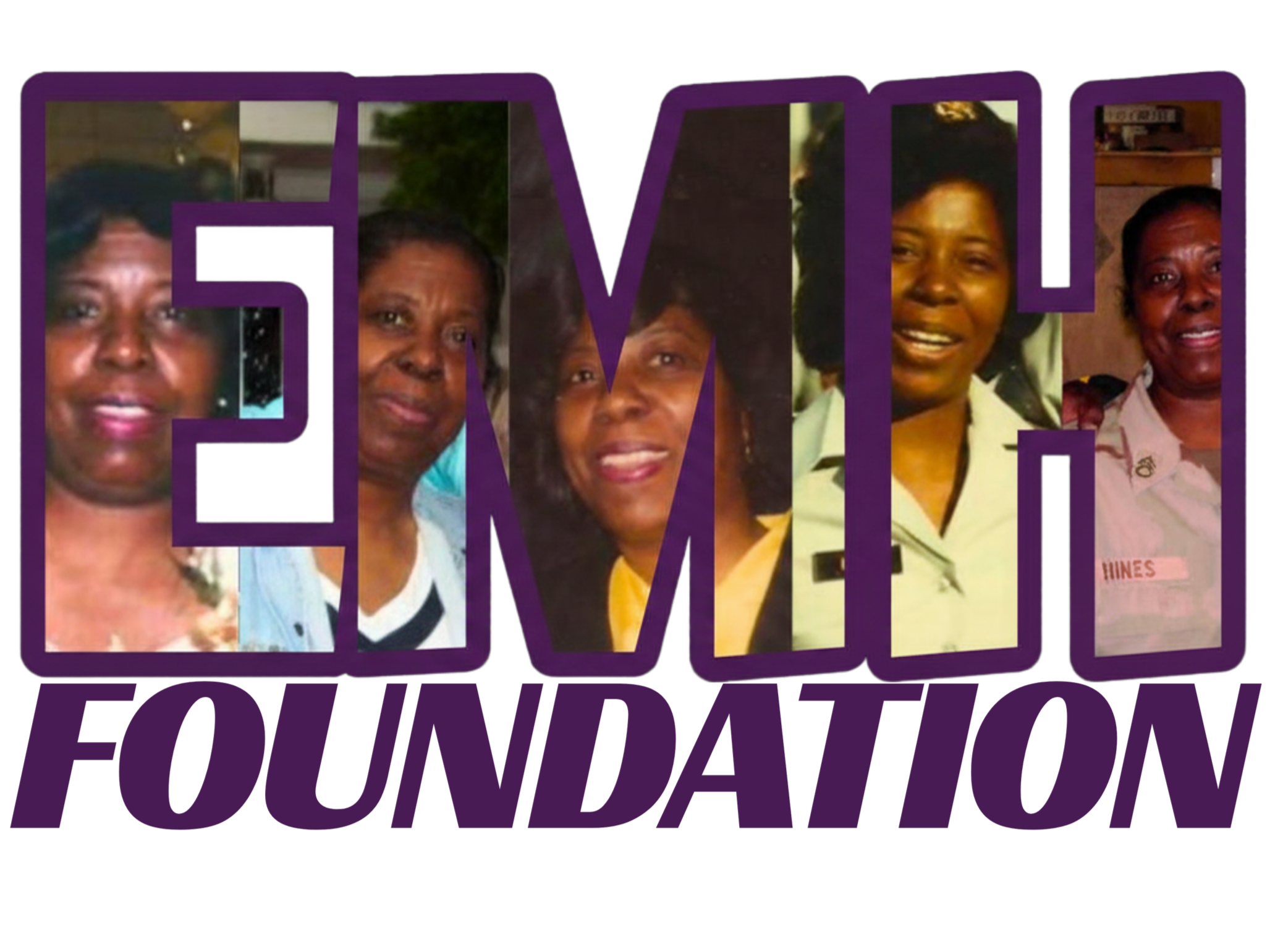 A collage of images with text overlay reading 'FND' and 'FOUNDATION' in large purple letters, featuring multiple women in various settings.