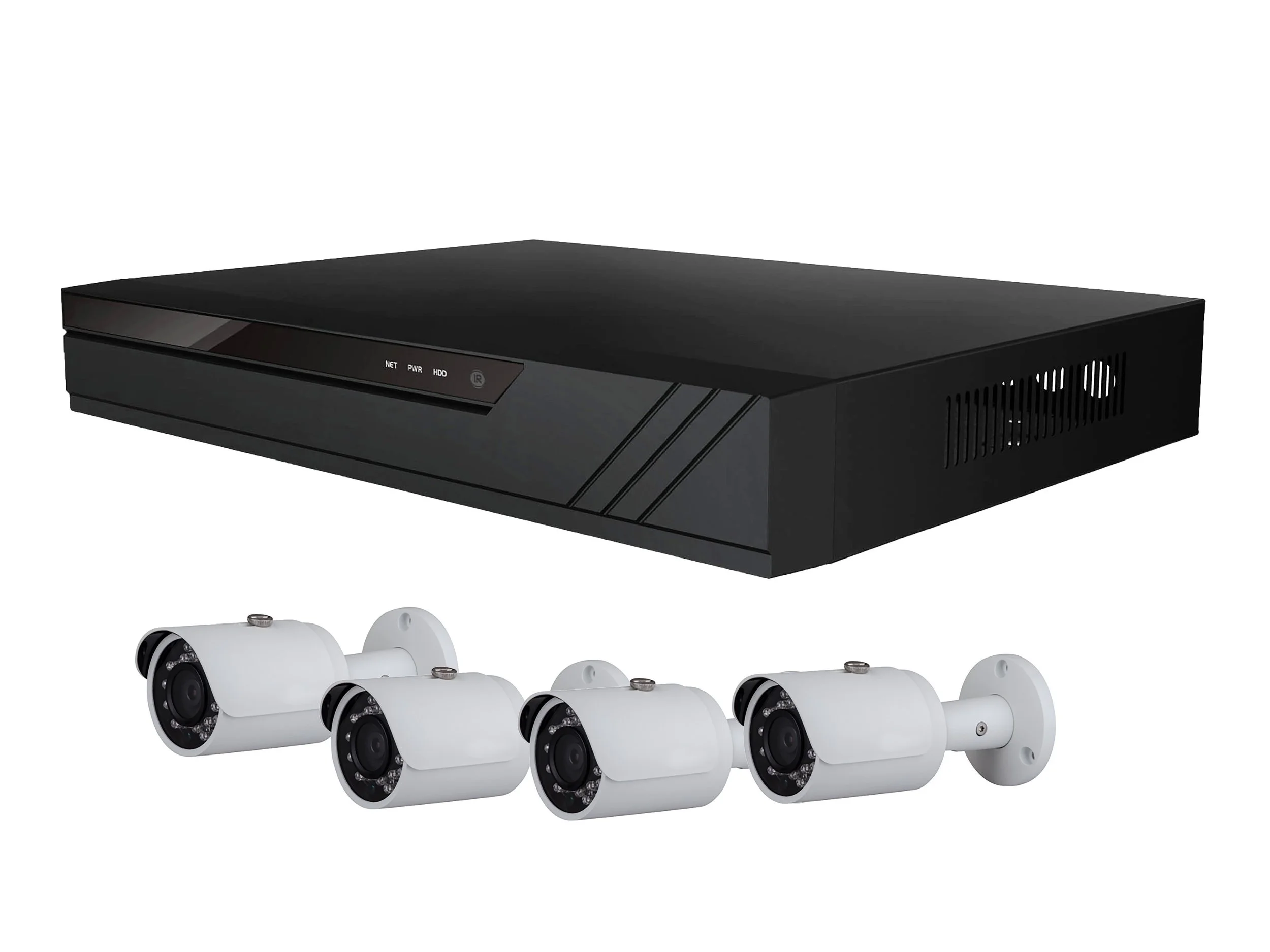 Budget IP X4 3MP Bullet Cameras, Dvr 1TB Supply & Fit