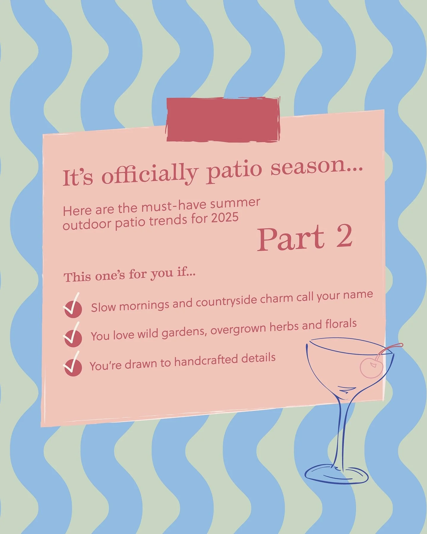 PART 2 of the best summer patio trends for 2025 ☀️

This one&rsquo;s for my fellow gardeners and those that love heirloom-esque crafts + peaceful settings.

If you aren&rsquo;t following along - I did the research for 3 outdoor patio themes that are 