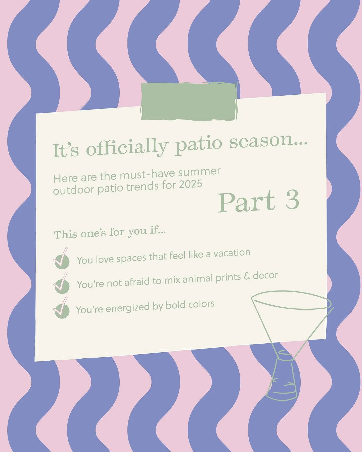 PART 3 &amp; the FINAL of the best summer patio trends for 2025 🦩

This one is for the free-spirited, color-loving, animal-motif-adoring outdoor dweller. 🦜

I hope you enjoyed this 3 part series of outdoor trends for this year. I have so much fun p