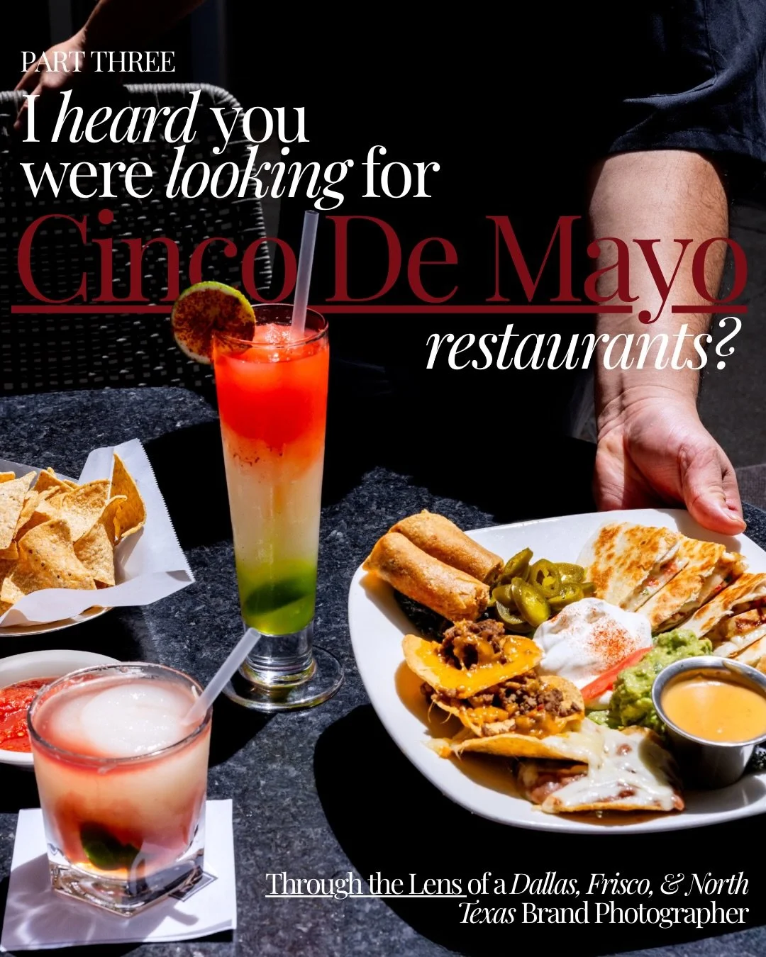POV: You&rsquo;re looking for Cinco de Mayo plans in Dallas&hellip;through the Lens of a Brand Photographer📸
Part 3 @micocina 

Celebrated Cinco with @dallas_ontherocks and tried La Bandera and honestly the perfect drink to get you excited for Cinco