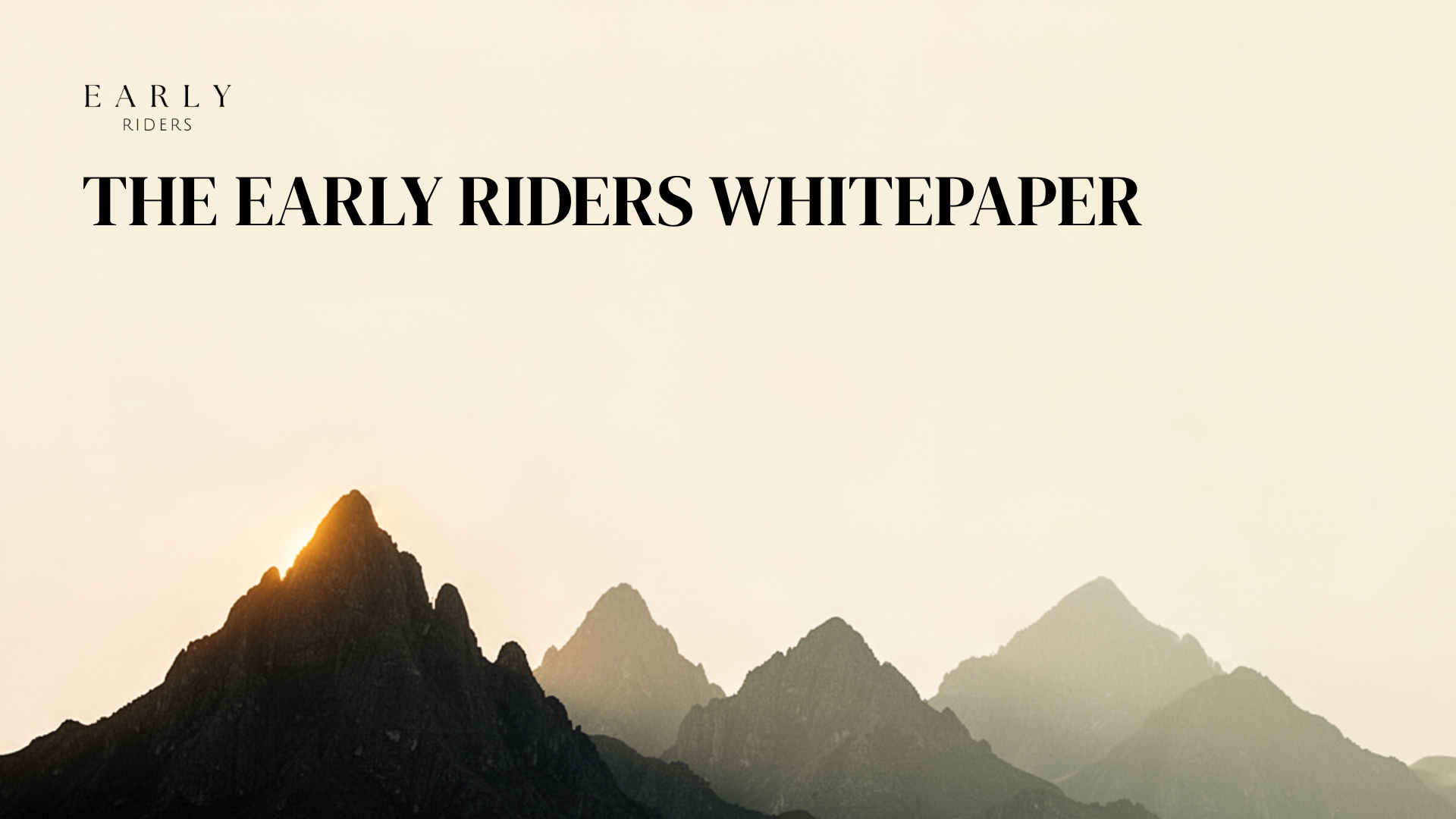 Early Riders 2026 Whitepaper