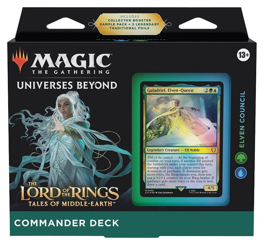 (DMG BOX) The Lord of the Rings: Tales of Middle-earth Commander Deck - Elven Council - Commander: The Lord of the Rings: Tales of Middle-earth (LTC)