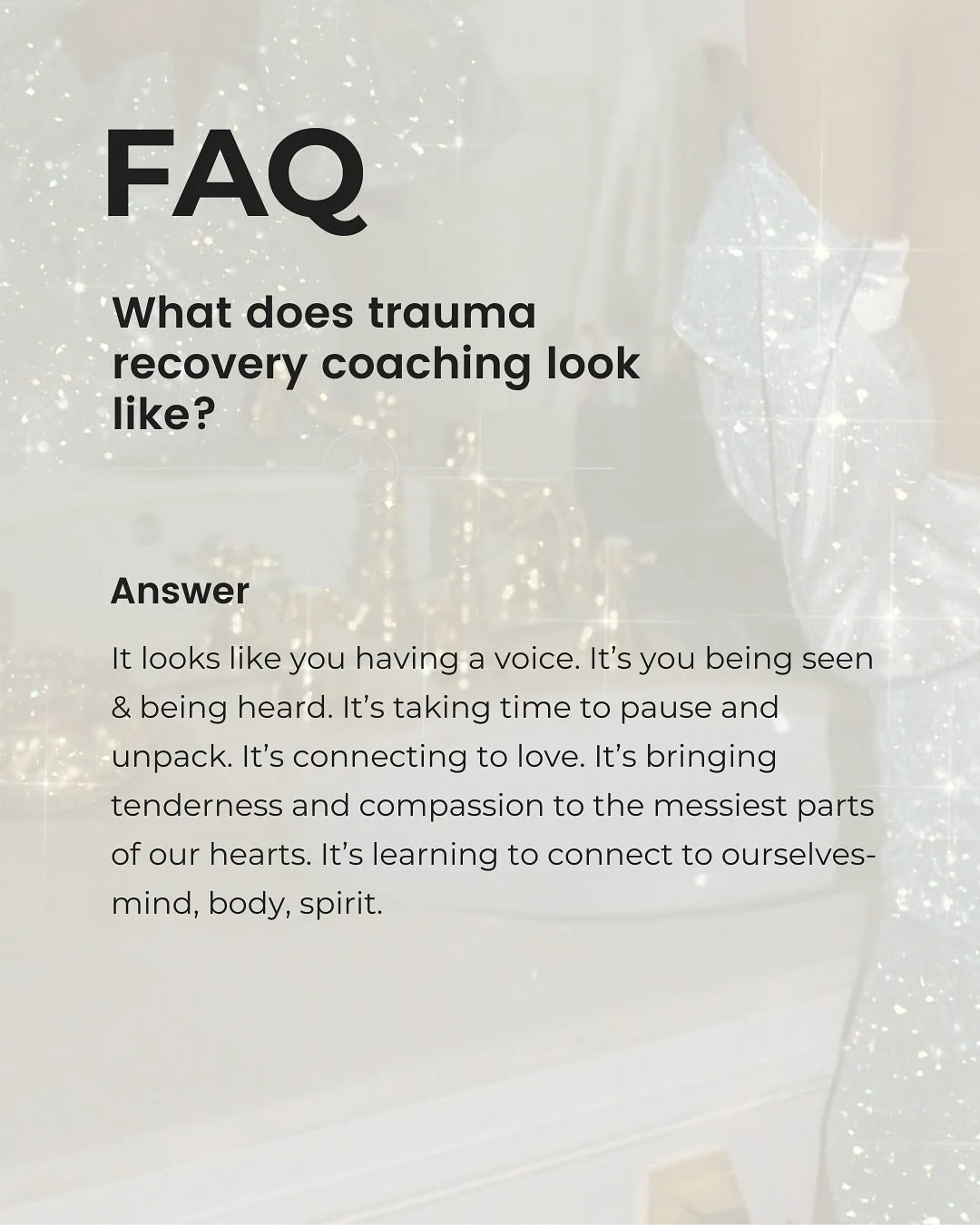 DM me if your question isn&rsquo;t on the list 💖
#traumarecovery #faq #askmeanything #overcomer #healingforHustlers #spicyaccountant