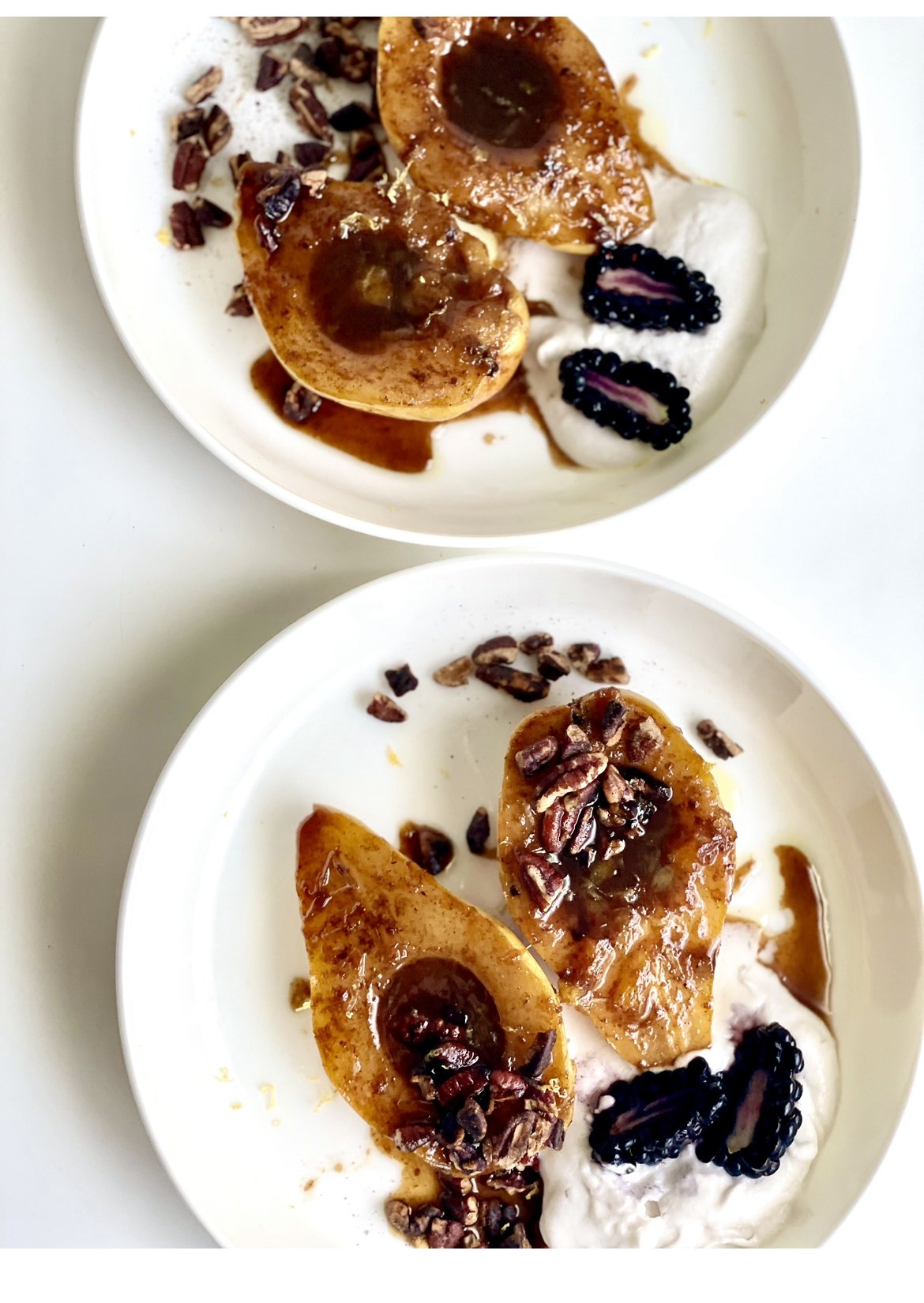 Spiced Baked Pears, Whipped Coconut Cream