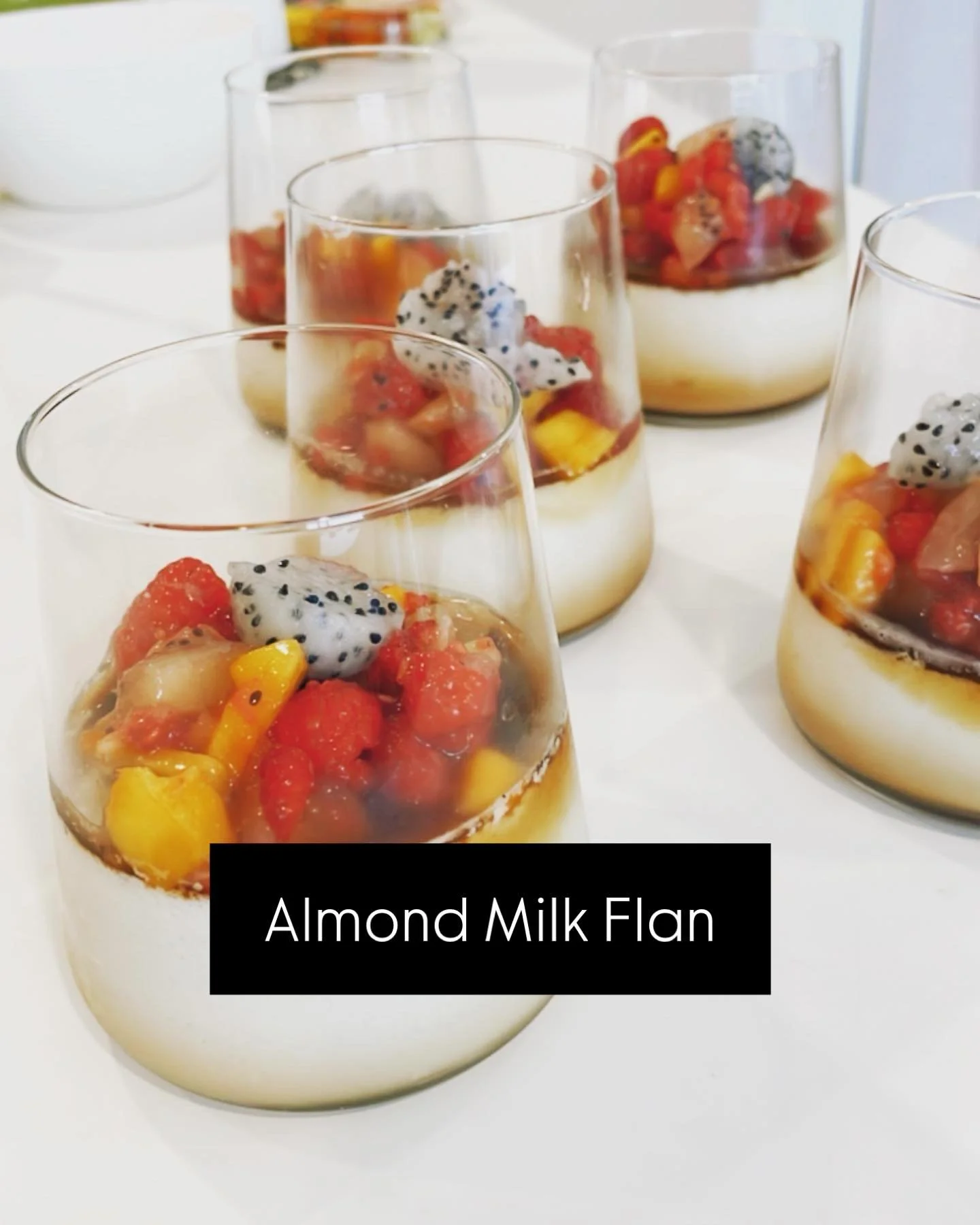 Another dessert that was on the menu in the recent weekly meal prep chef services (I keep forgetting to take actual photos, hence this is my older photo again) - Almond Flan or Almond Milk Jelly. Made with almond milk and topped with coconut sugar sy