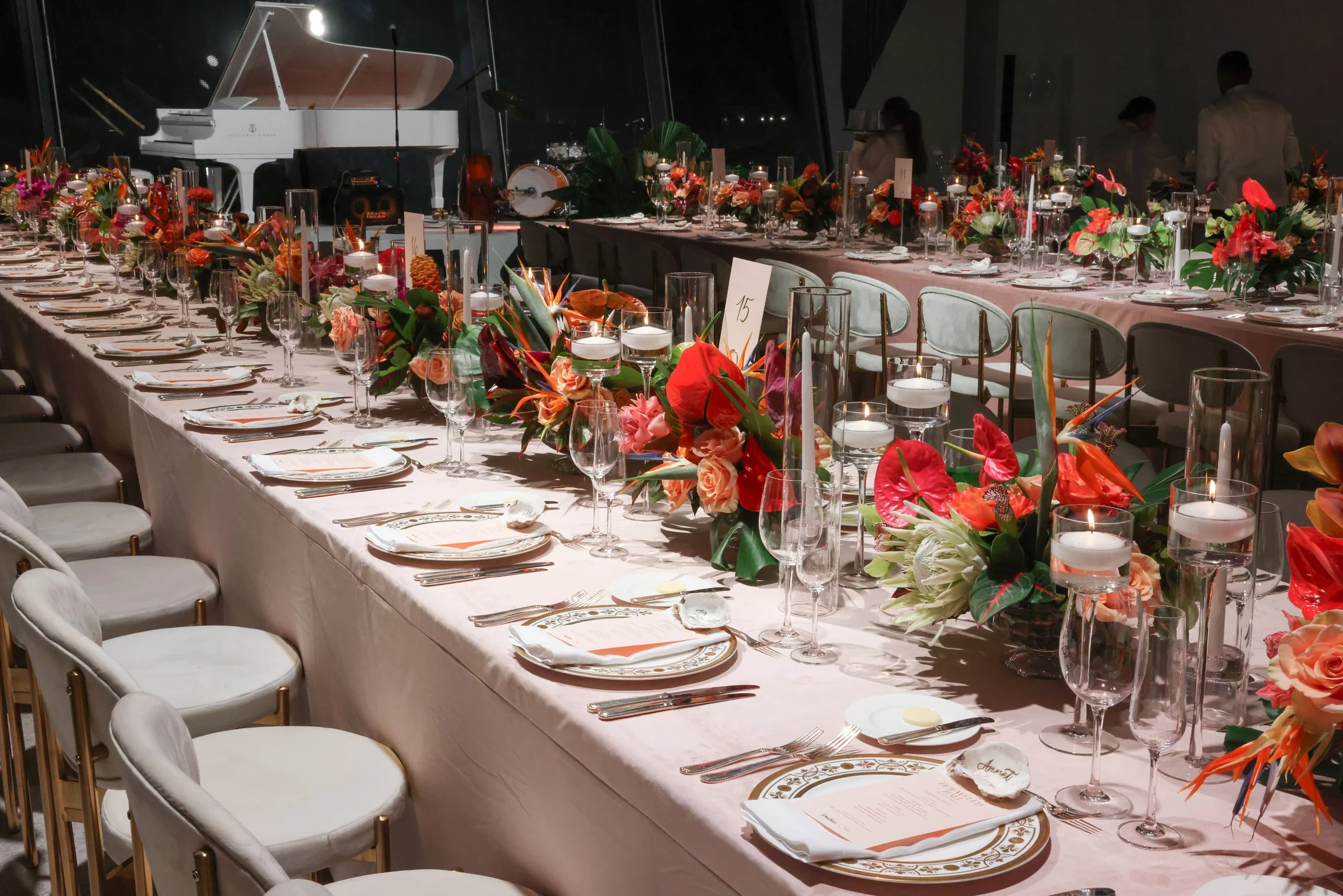 Bejeweled Event at Faena Miami Beach for Neiman Marcus Calligraphy on Oyster shells place cards