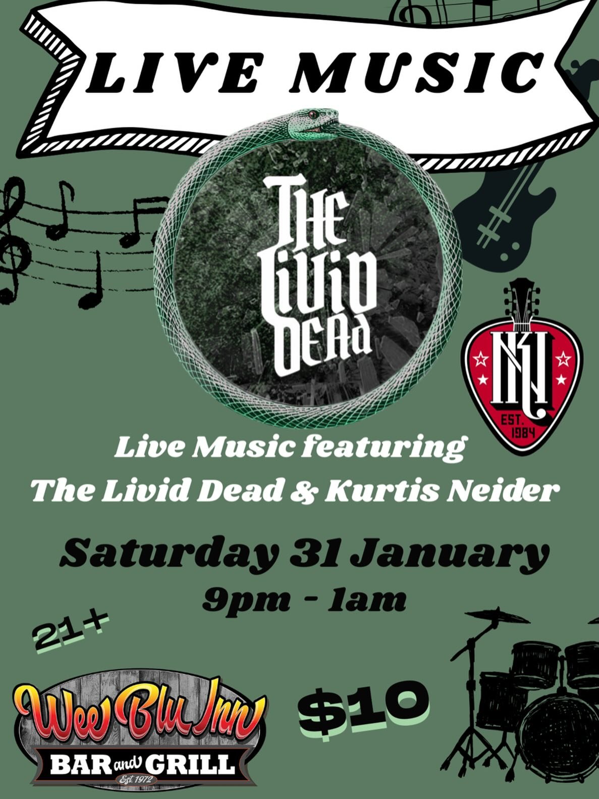 Payson come on out on the 31st and join the @livid_dead_band and myself for some music and good times! @weebluinnofficial #localmusic #slcmusic #utahcountymusic