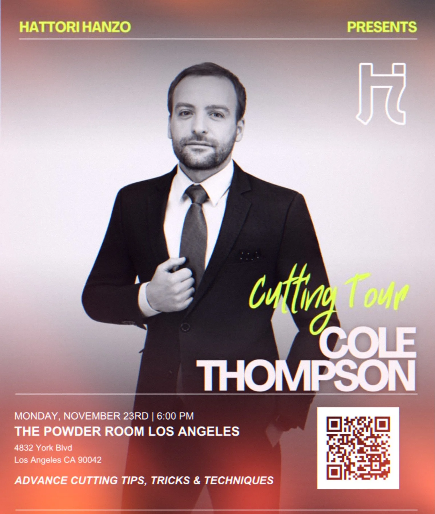 ✂️ CUT, COCKTAILS &amp; COLE 🍸

We&rsquo;re bringing in Cole Thompson from Hanzo for an exclusive haircutting class at The Powder Room!

Come sharpen your cutting skills, get inspired, and hang with us for an evening of education, good energy, and&m