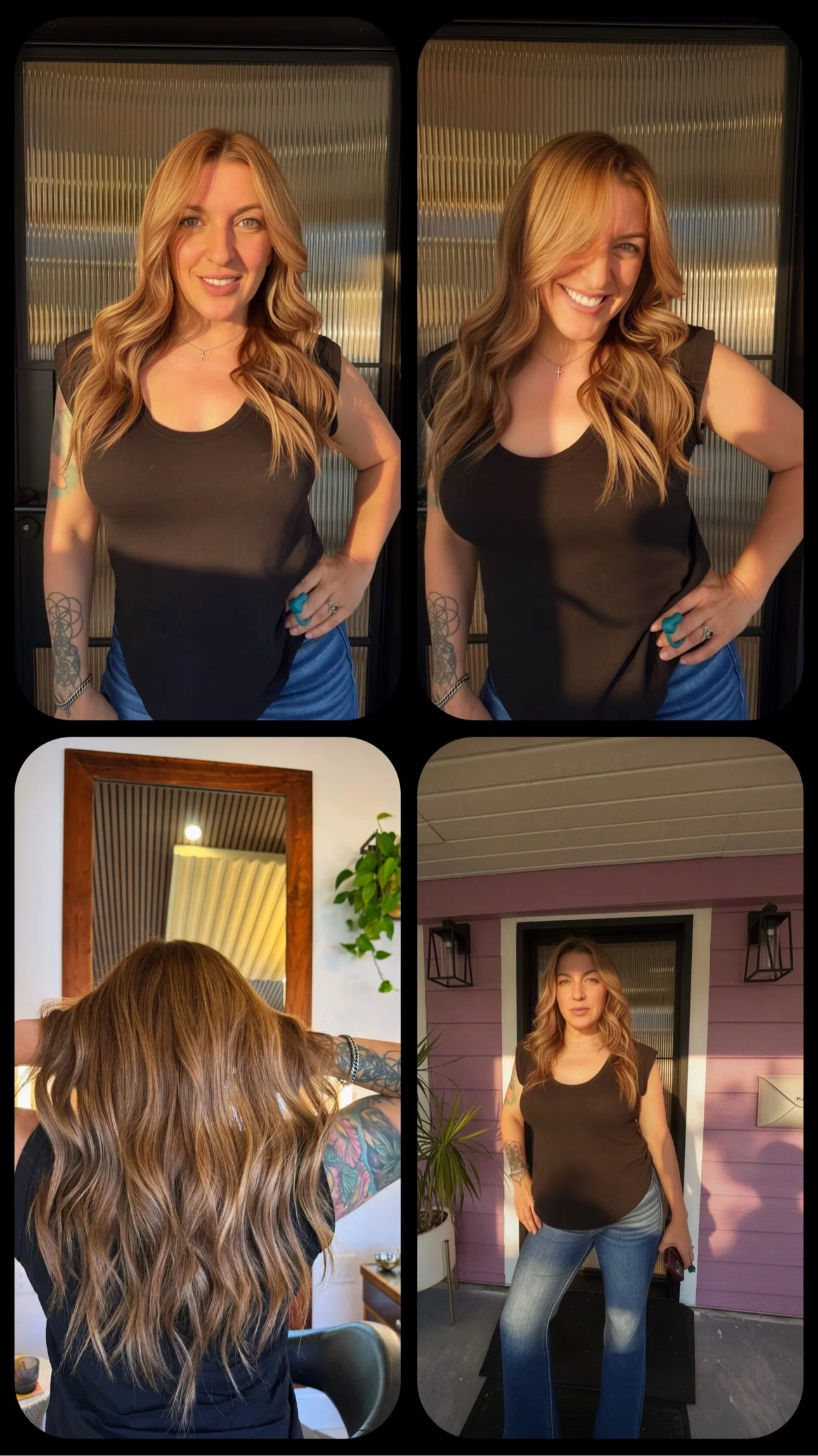 This babe!! ✨

Courtney has been with us since DAY ONE &mdash; since 2012! 14 years of amazing hair and the best convos. This woman is such a badass and we love her so much.

Lived-in dimensional bronde &mdash; bright, blended, bouncy. She's glowing 