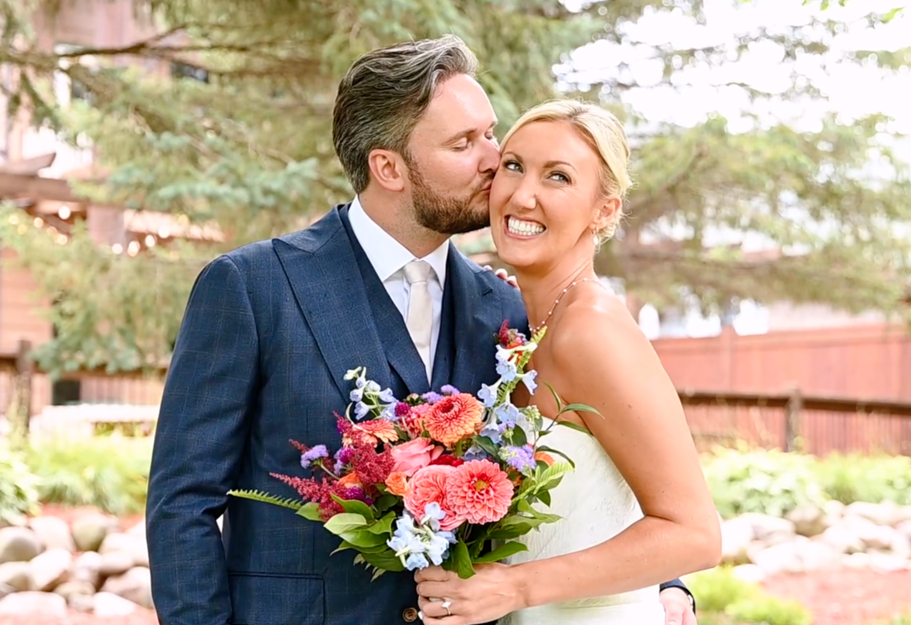 bride and groom from Brainard minnesota