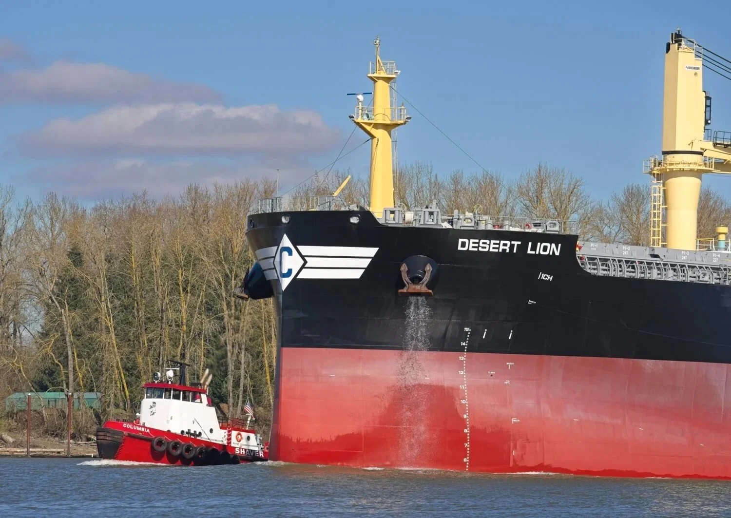 Desert Lion and Shaver tug Columbia