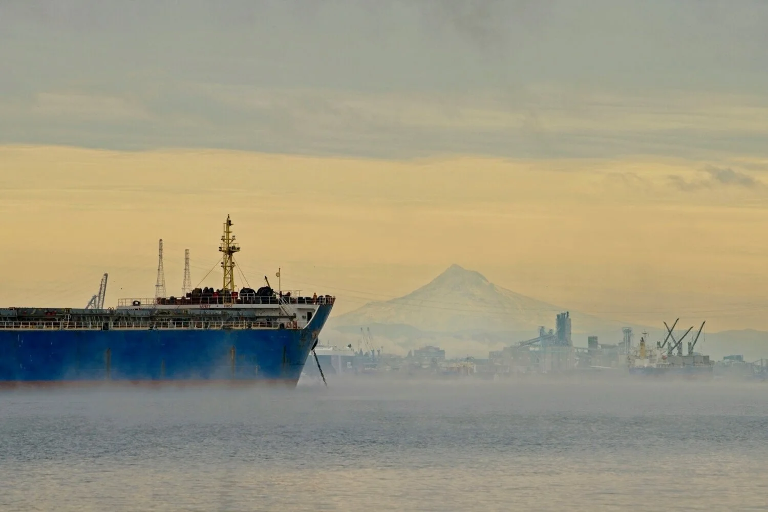 Misty morning at the Port of Vancouver