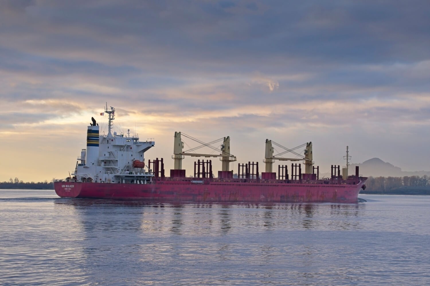 Sunset departure at Skamokawa