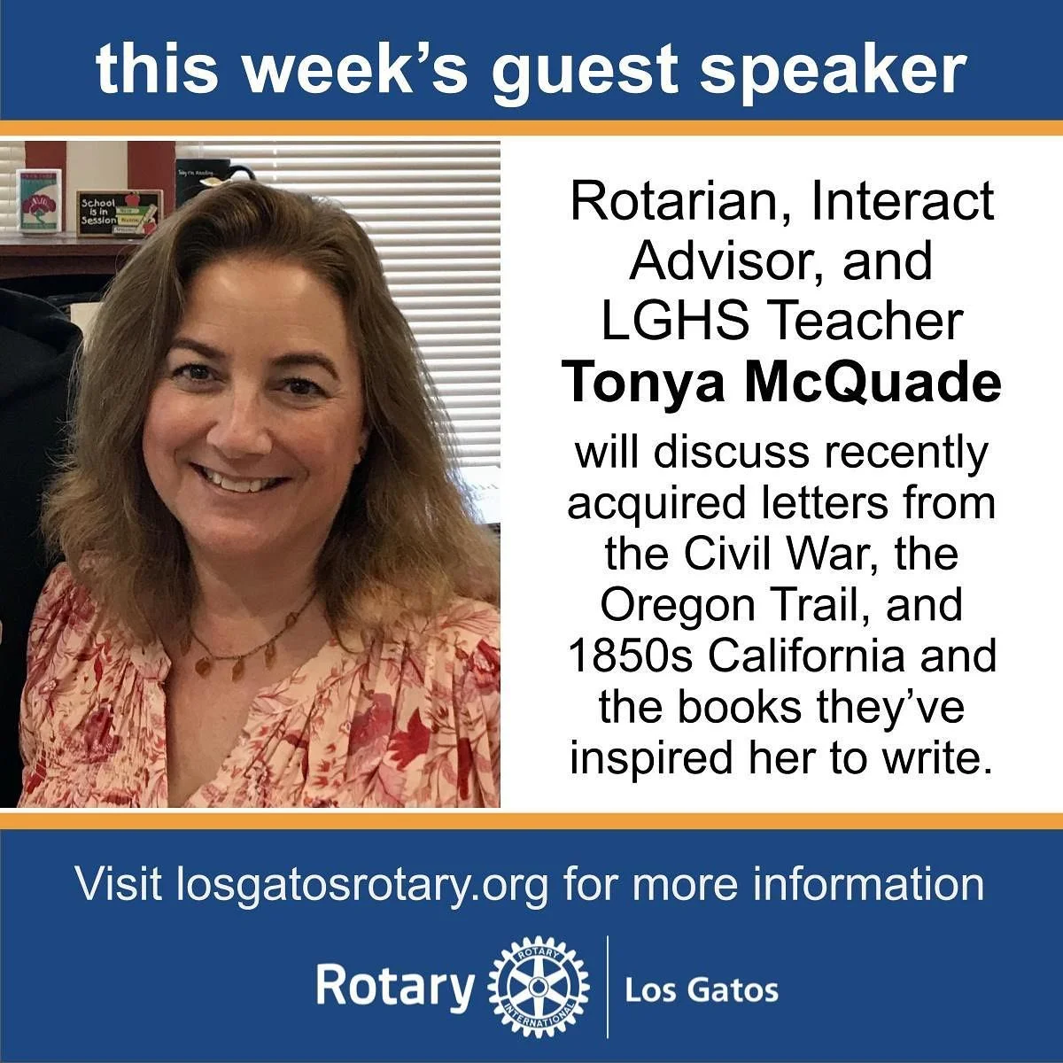 Telling My Story to Los Gatos Rotary