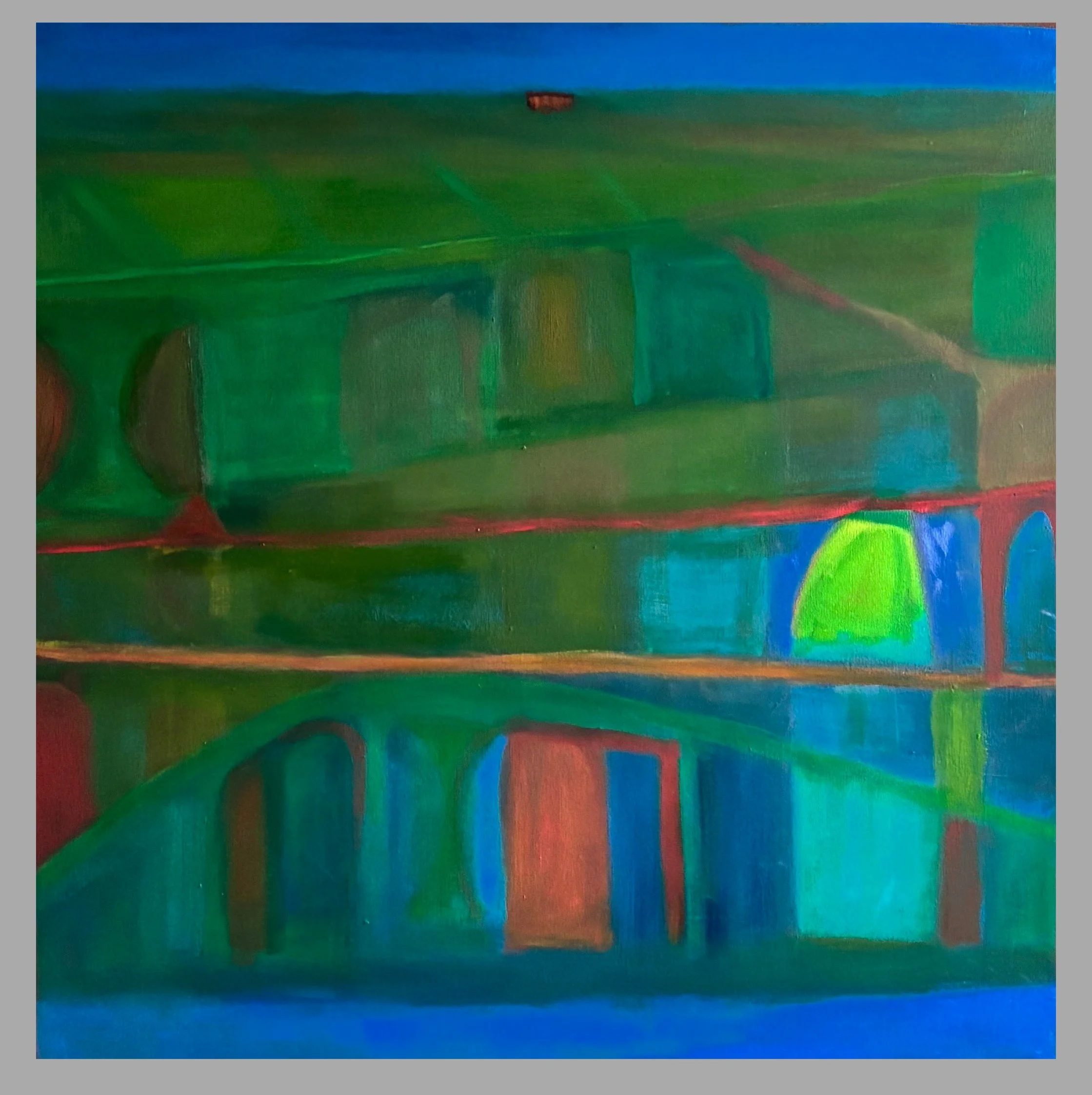 A77, oil on canvas, 36 x 36, 2025
