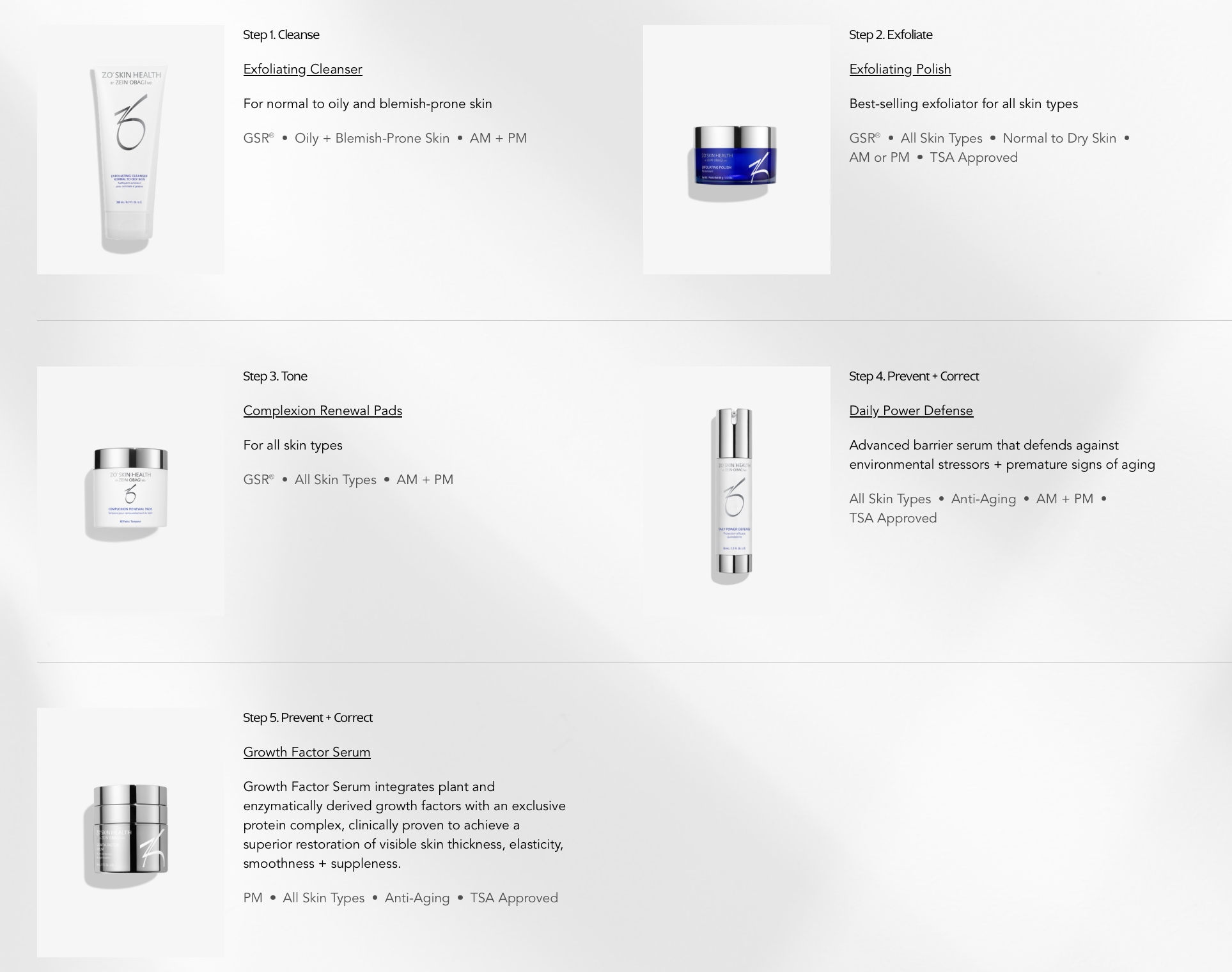 ZO Skin Health Daily Skincare Program Defiance Health