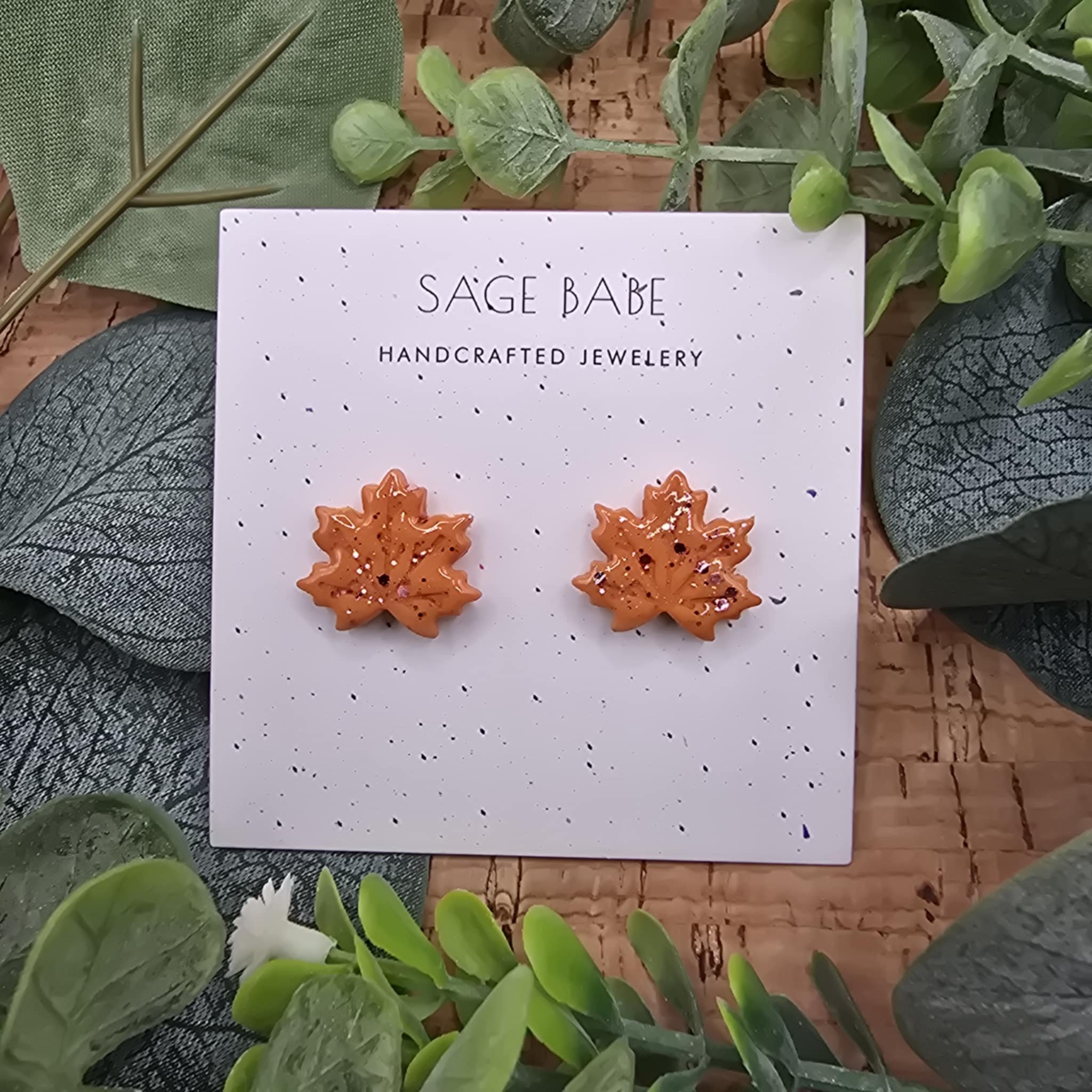 Glitter Maple, Small, Orange