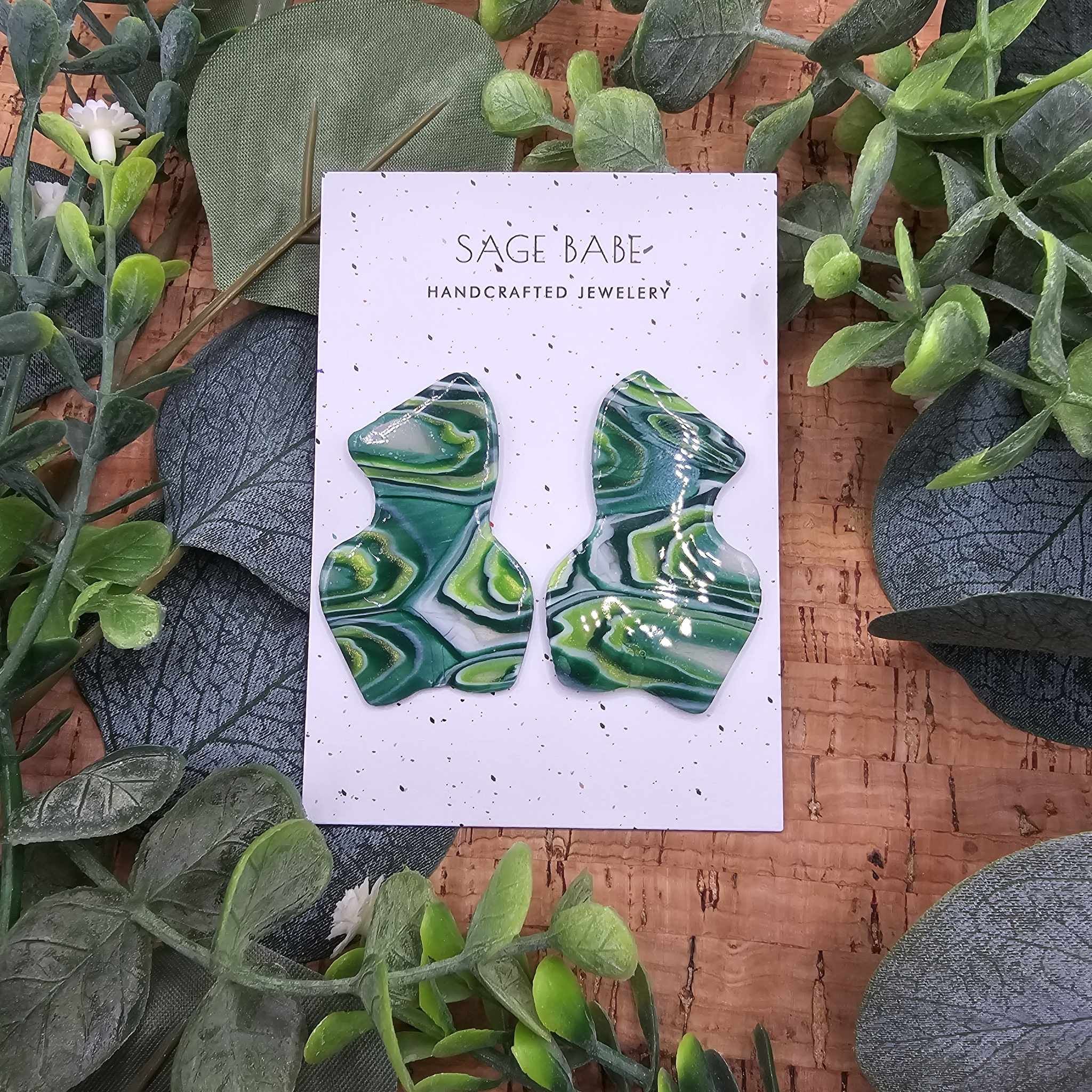 Emerald Agate Figures, Large