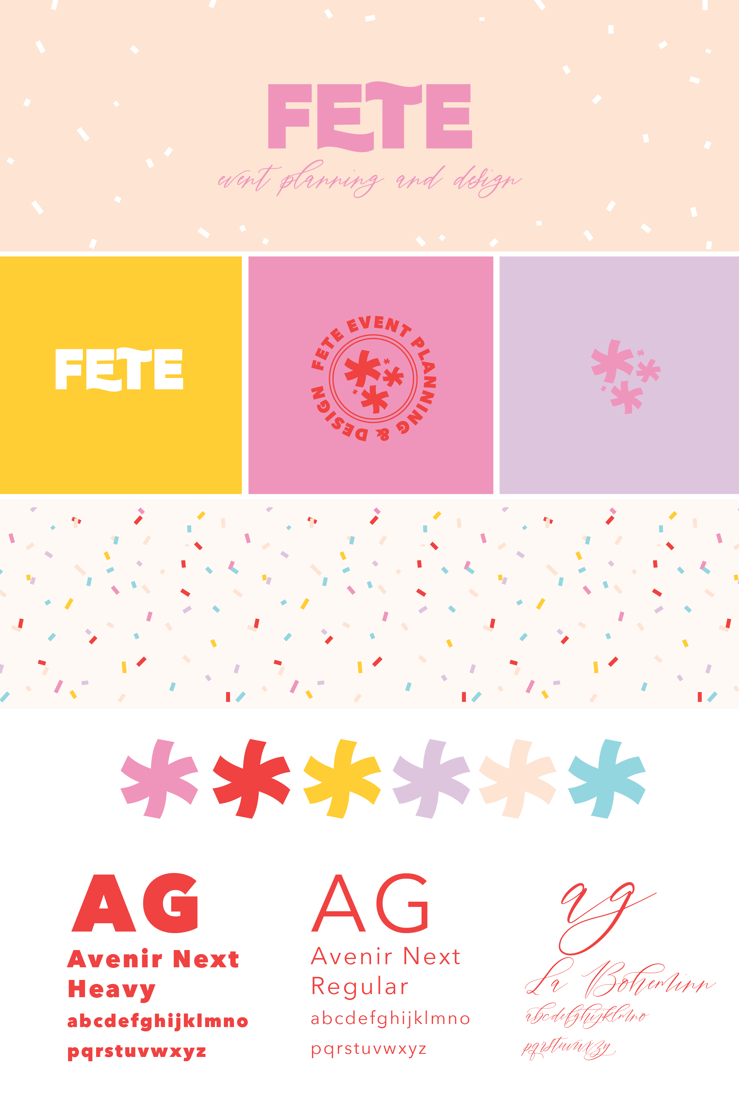 Fun and sophisticated event planning branding