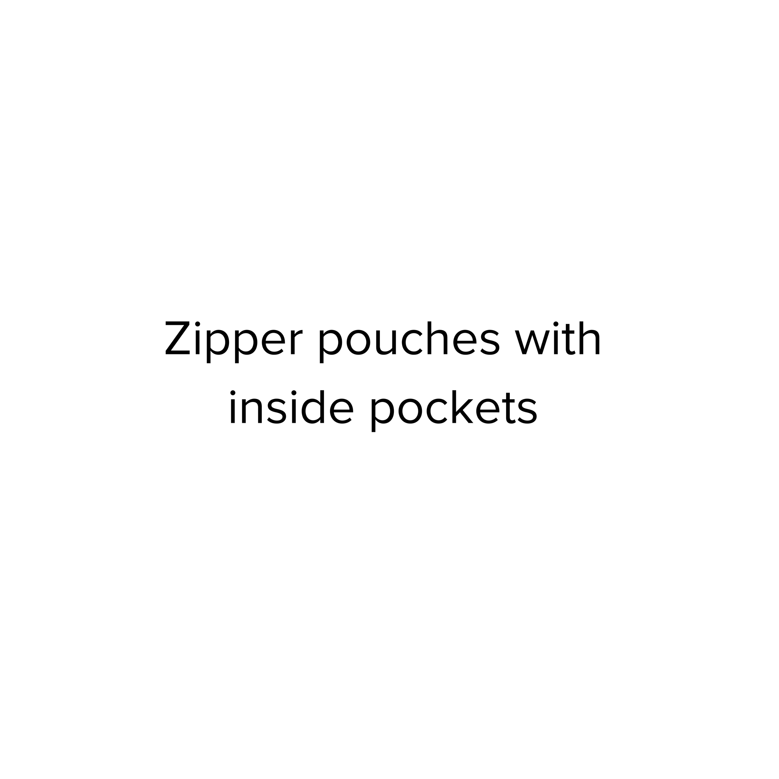  zipper pouches with inside pockets 