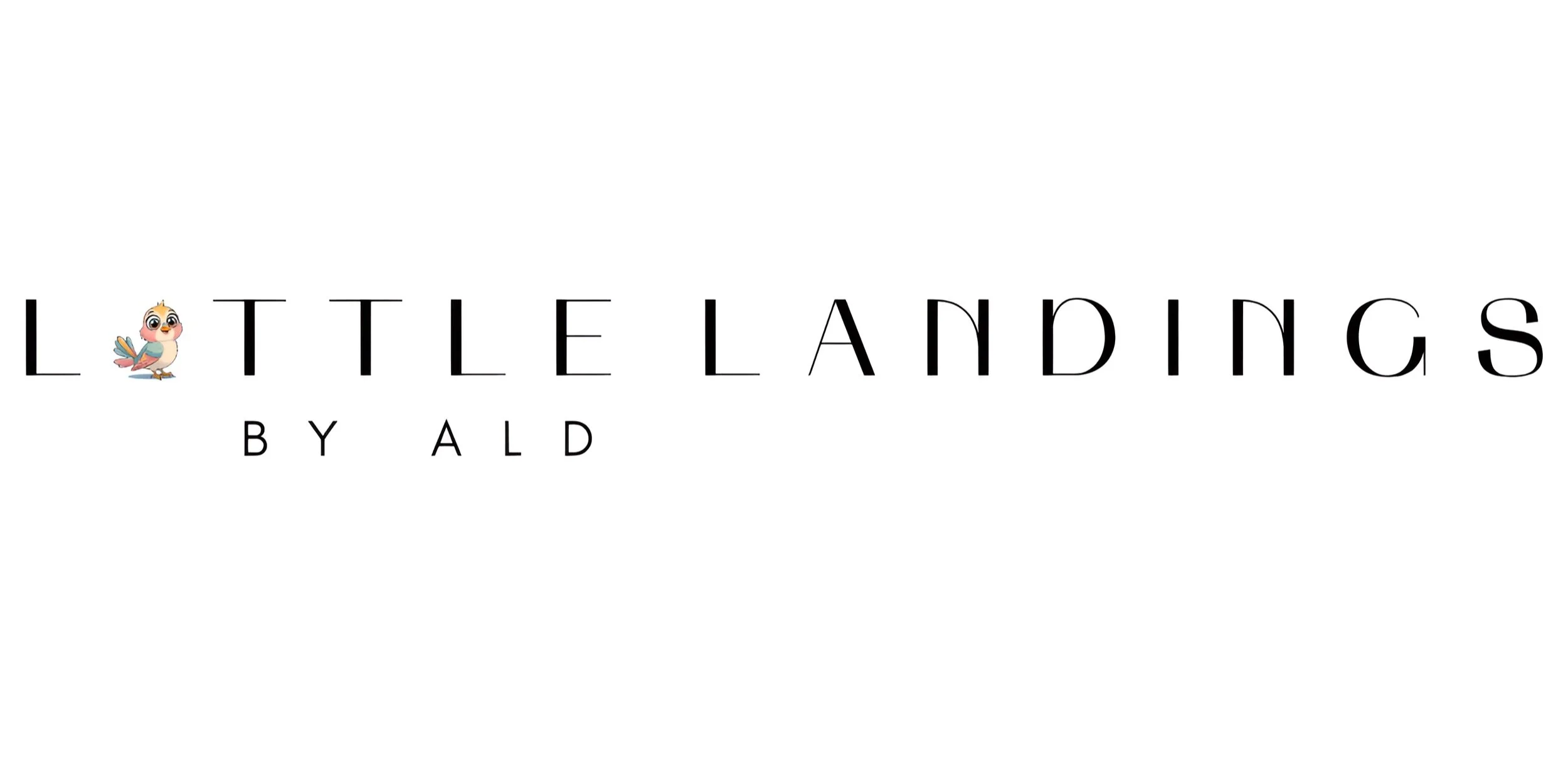 Logo for Little Landingss by Ald featuring a cute bird illustration.