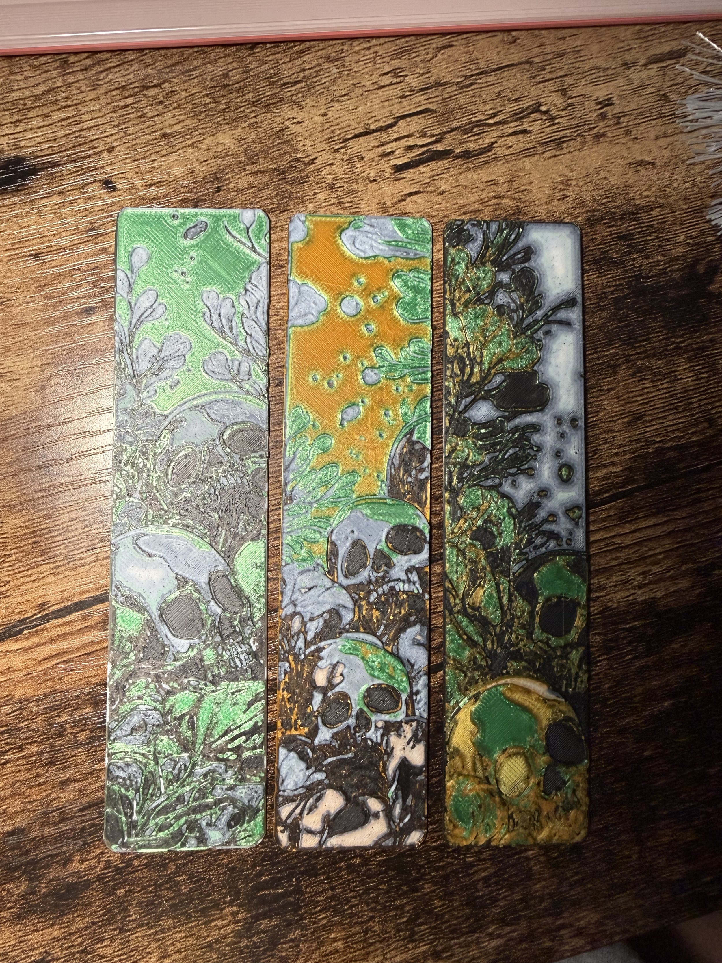 3 Pack Skeleton Bookmarks