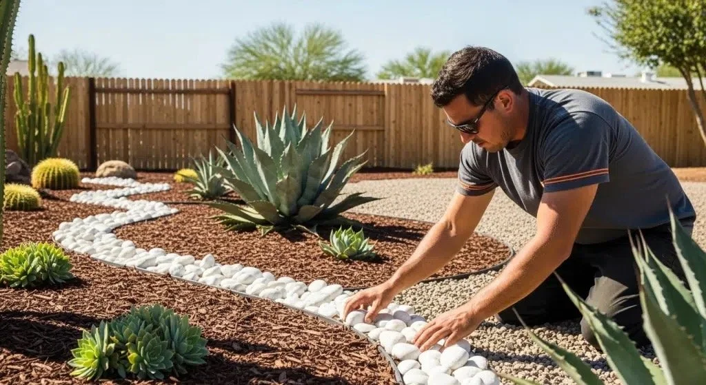 rock install in savage MN by green gorilla lawn care
