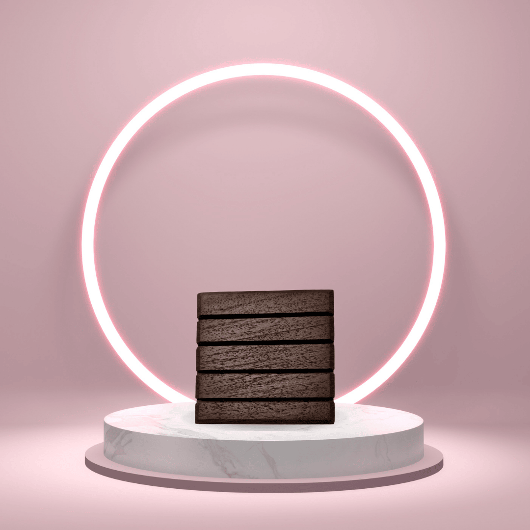 Beveled Edge Walnut Wood Soap Dish